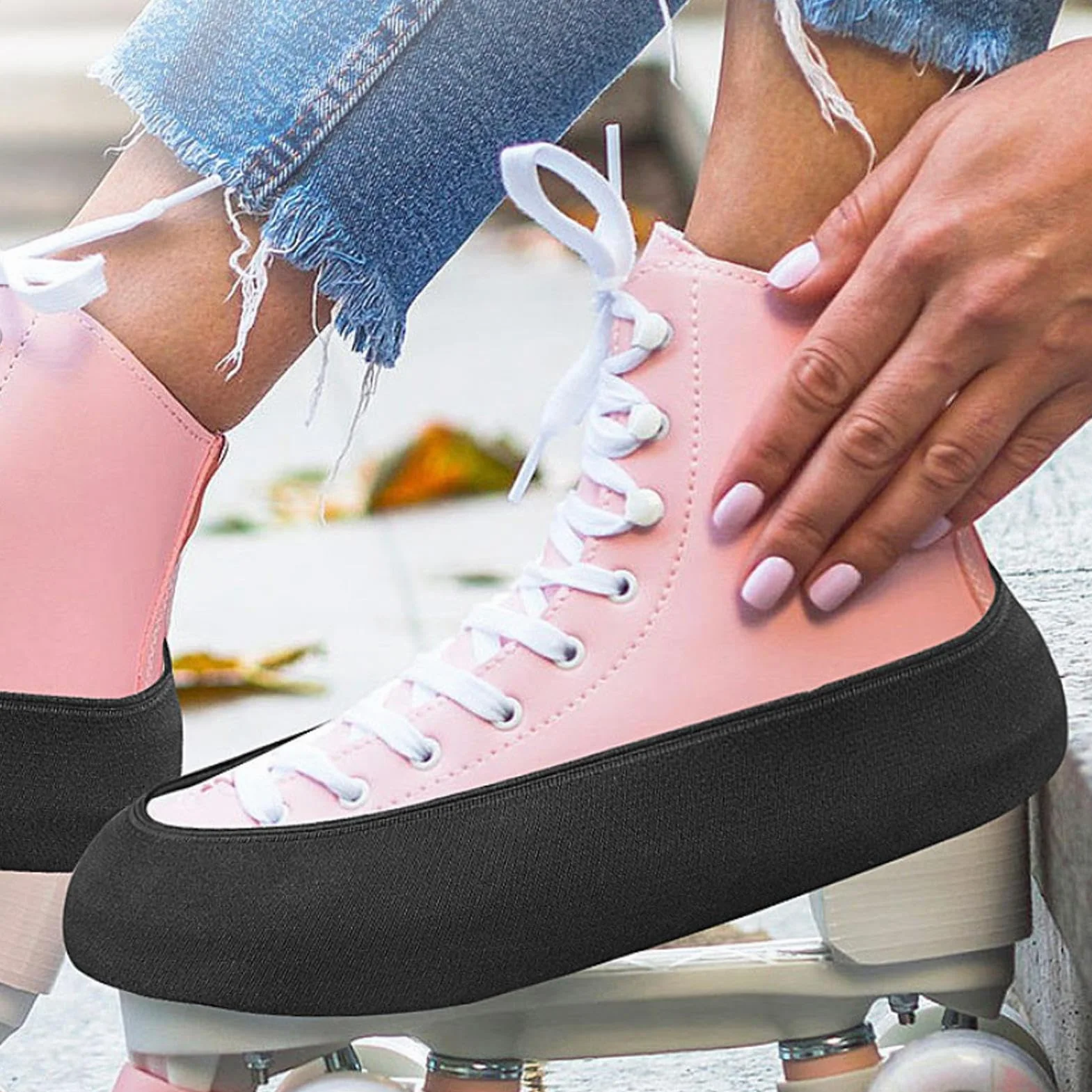 Fundas para Patines de Hielo,Manga Elástica Impermeable,Fundas para Patines de Ruedas - para Jóvenes y Adultos, Accesorios de Patinaje Artístico, de Velocidad, Recreativo y Hockey, para Niñas