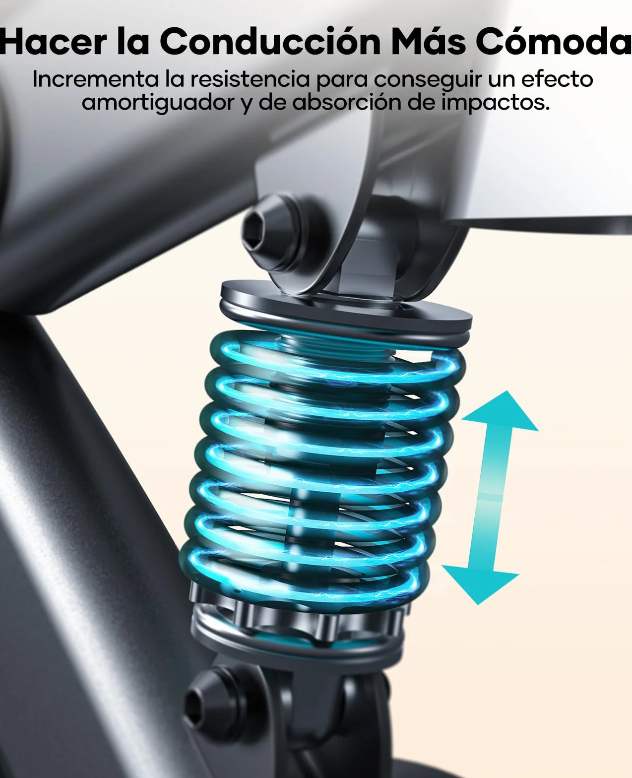 Toputure Bicicleta Estática para Uso DoméStico con APP y Volante 15KG, Muelle Amortiguado para Absorción de Impactos, Bicicleta de Spinning Magnética para Interior, Fitness y Cardio en Casa, MAX 160KG