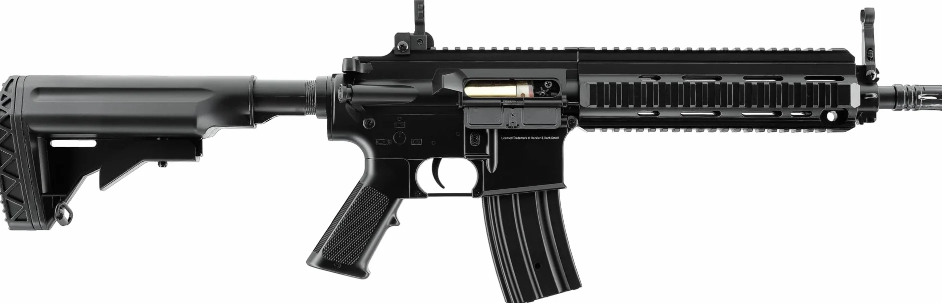 Heckler & Koch 2.5947 Hk416 D Cqb Rifle para Airsoft Semi-Auto, Negro, 6 mm