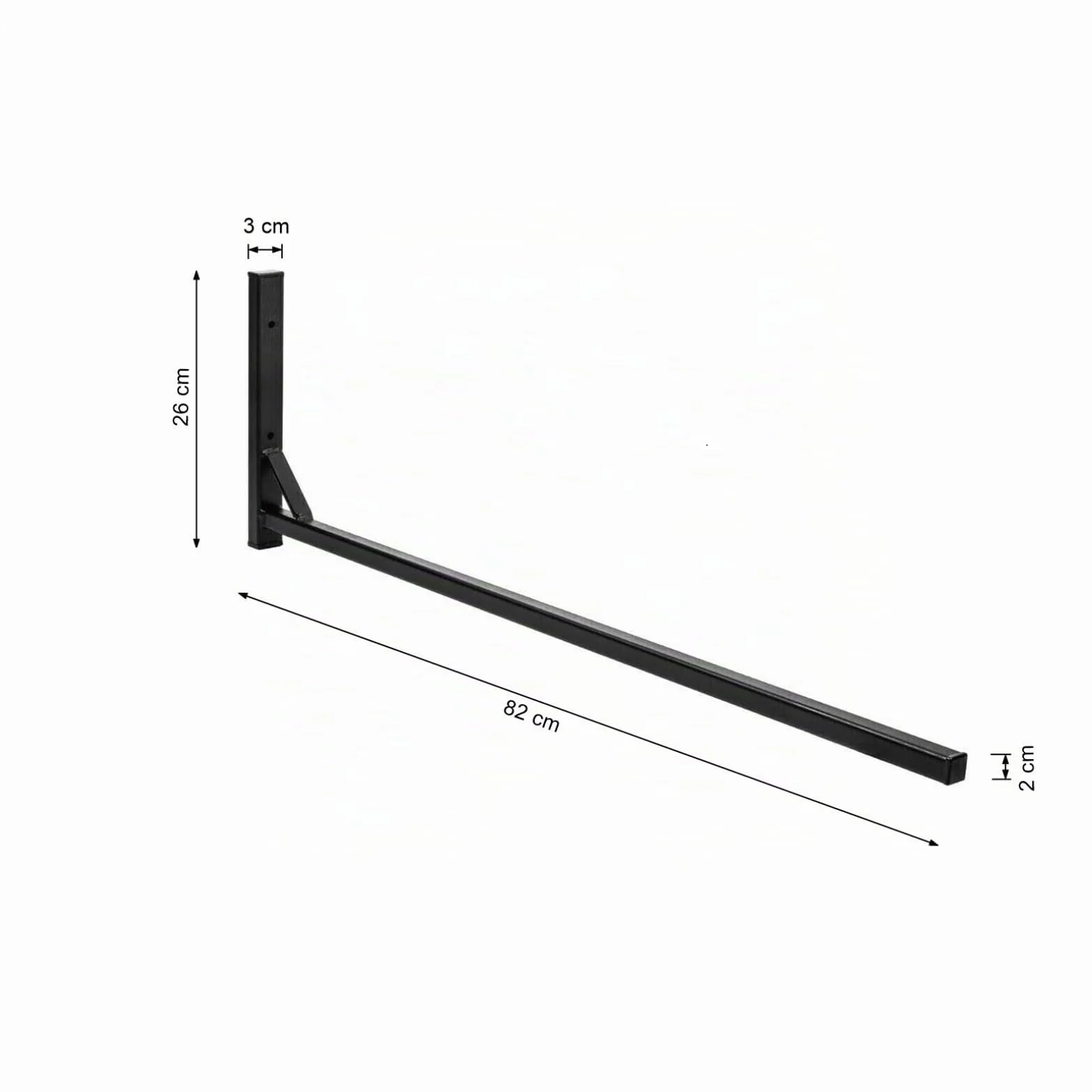 Soporte de pared de acero 82 cm para guardar maletas herramientas jardín esquís equipos deportivos tabla surf iSUP