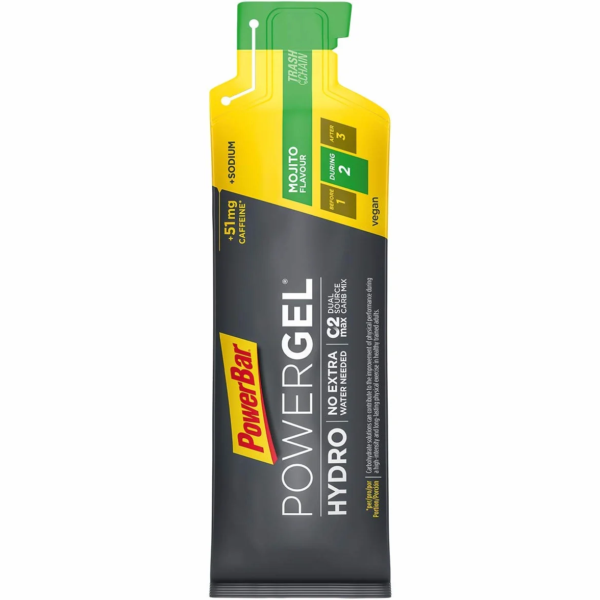 PowerGel Hydro Mojito 24x67ml Gel energético alto en carbohidratos Sodio 51mg cafeína