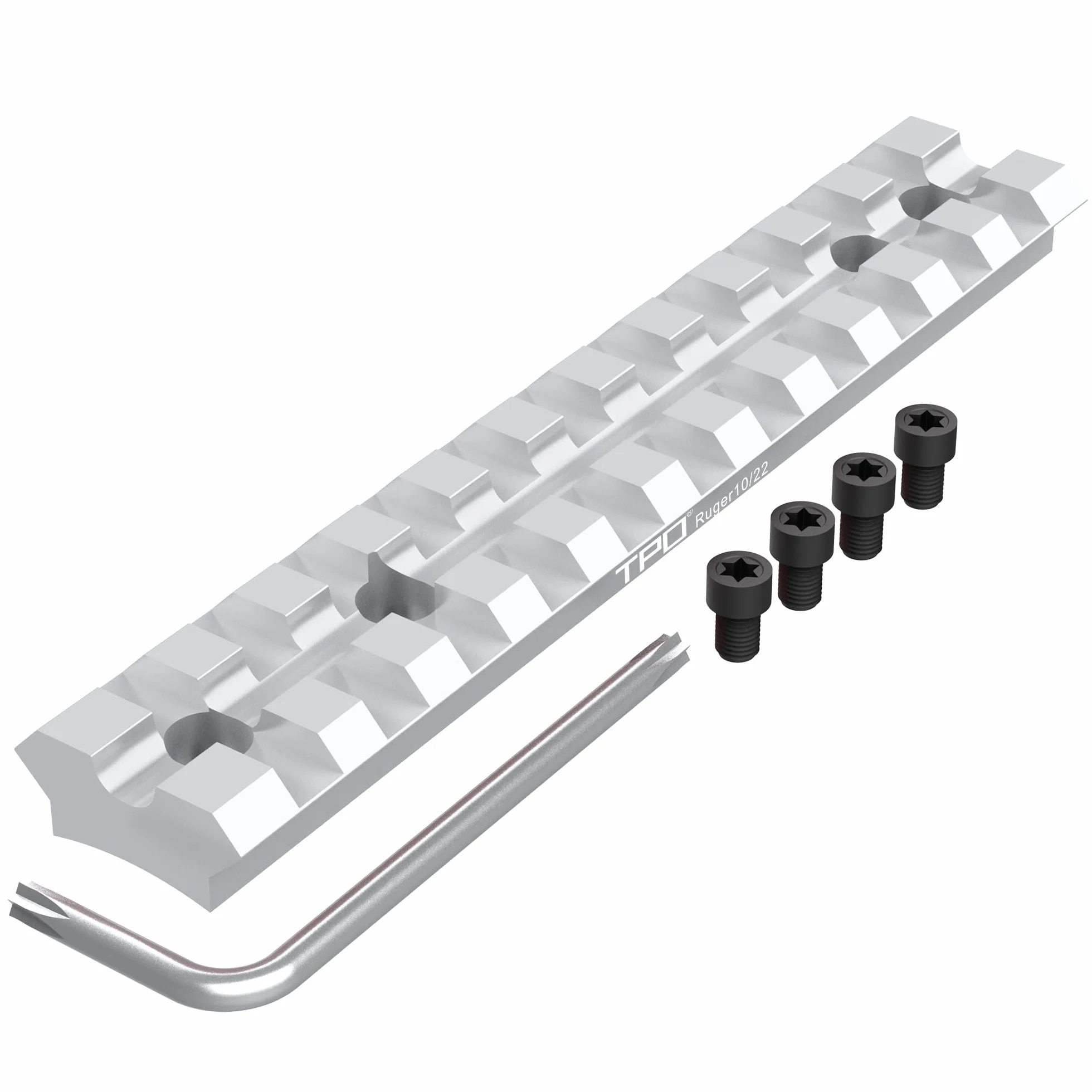 Montaje en carril Picatinny Ruger 10/22 para punto rojo, gafas telescópicas y ópticas (Rg10/22-plata)