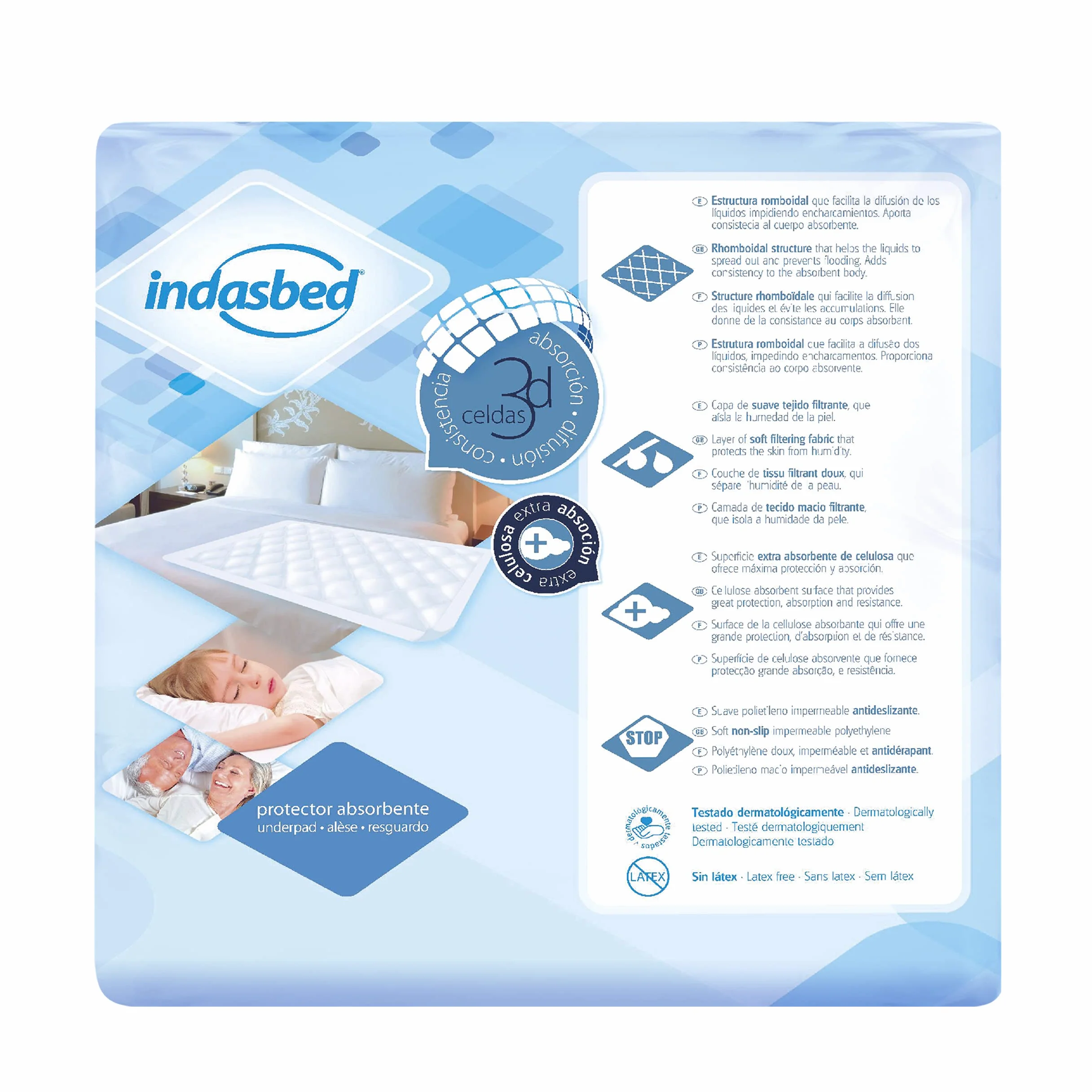 Indasbed Protector Cama 60 x 60 cm 20 Unidades