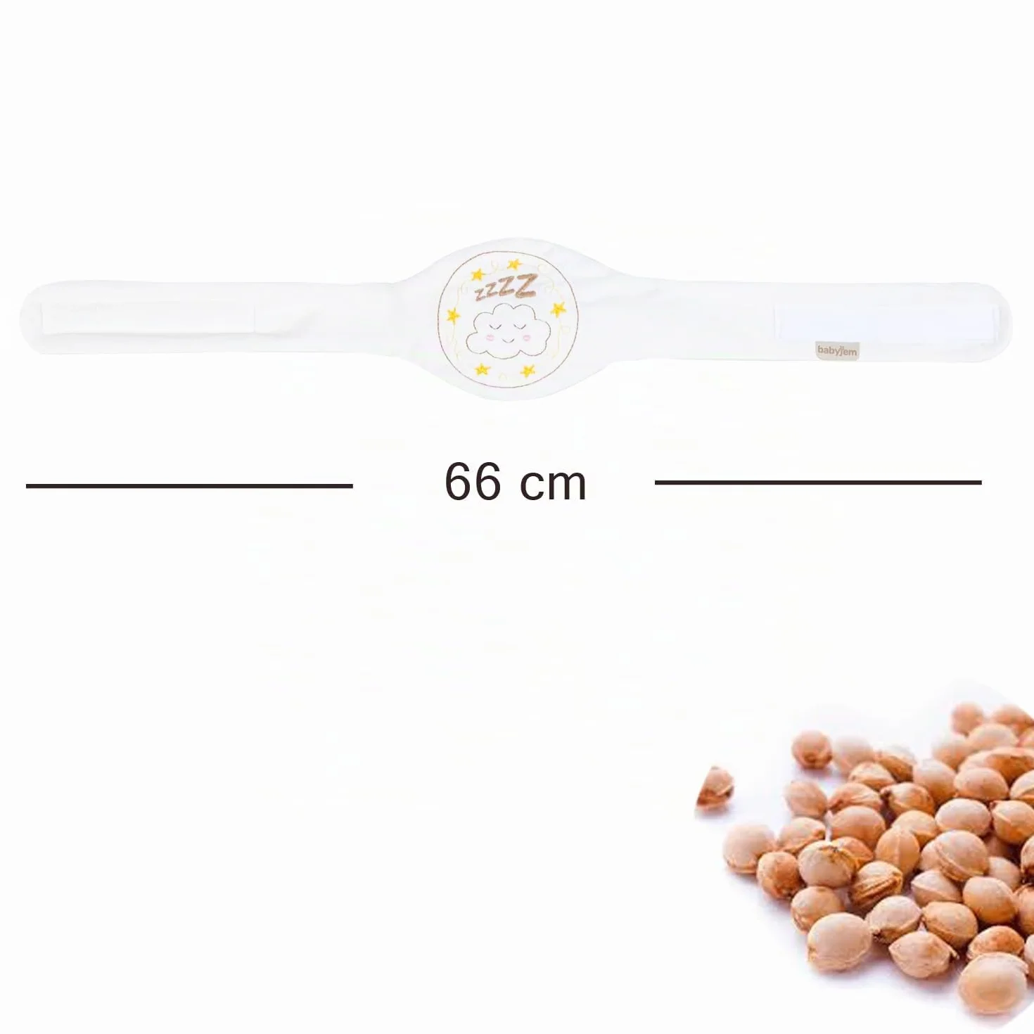Babyjem Cojín de huesos de cereza térmico ajustable para bebés 100% algodón