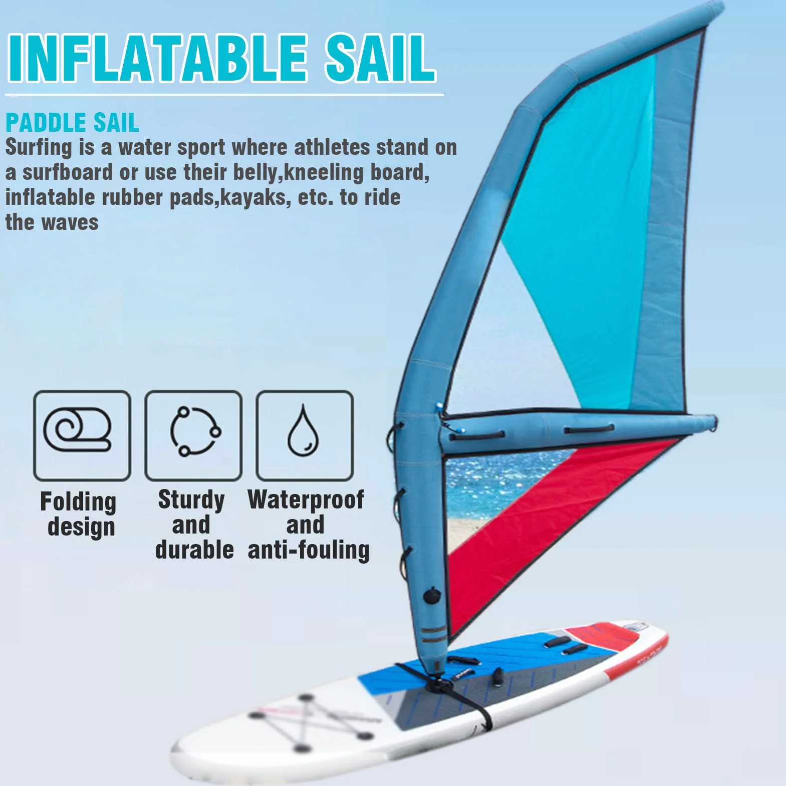 Vela Inflable, Tabla de Paddle Surf Independiente