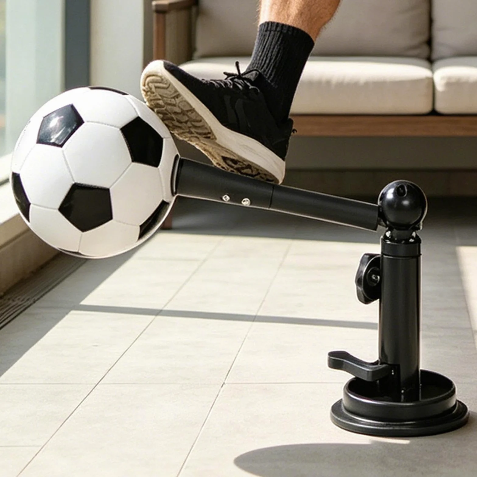 Entrenador de Fútbol con Balón Equipo De Entrenamiento Futbolístico | Práctica Individual Patadas con Balón para Niños Niñas Casa Apartamento Suelo Garaje Escuela Parque Campo Calentamien