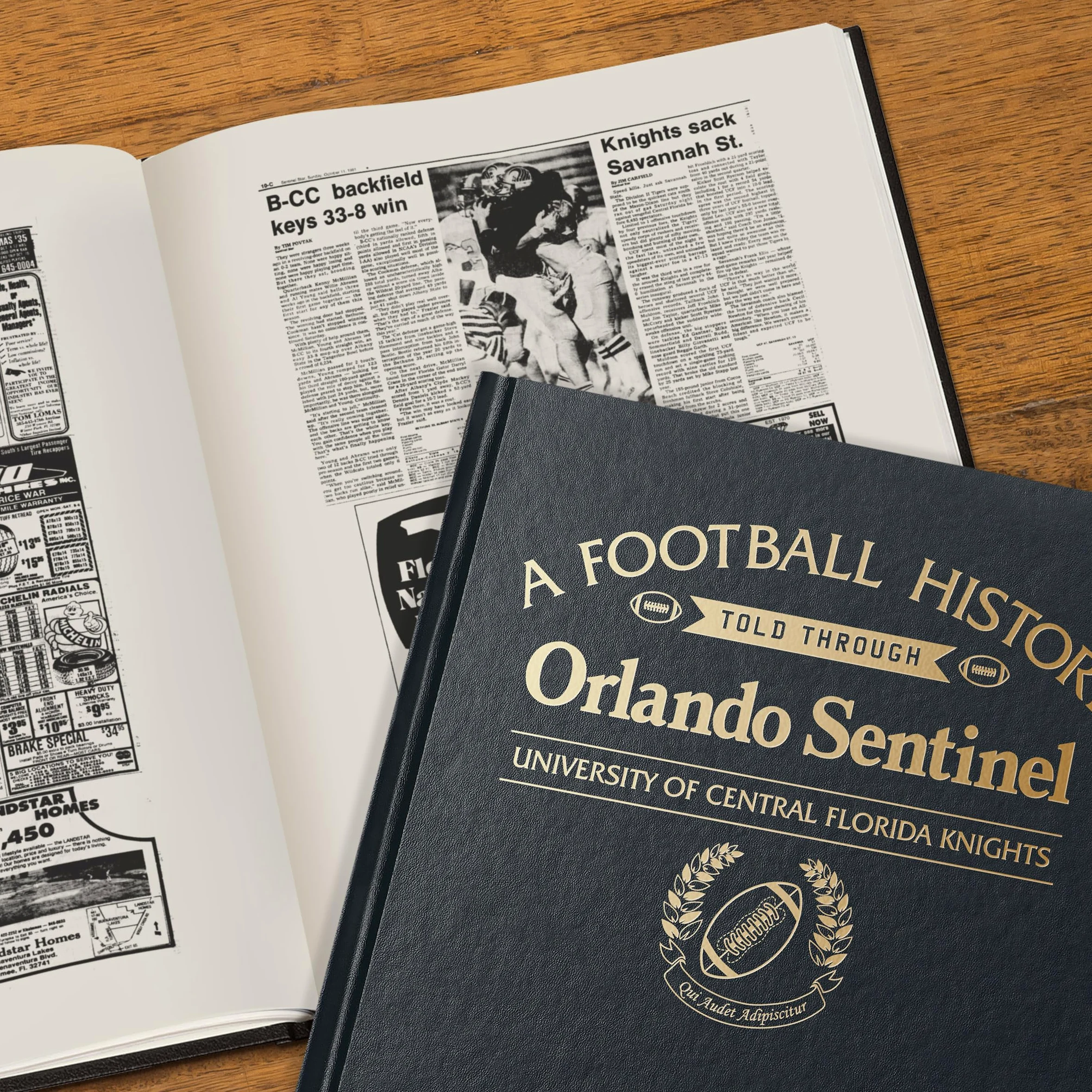 Signature Gifts Florida College Football - Libro de historia de periódicos personalizado, tamaño A3, tapa dura de lujo, para fanáticos del fútbol universitario, alumnos, regalo de recuerdo para