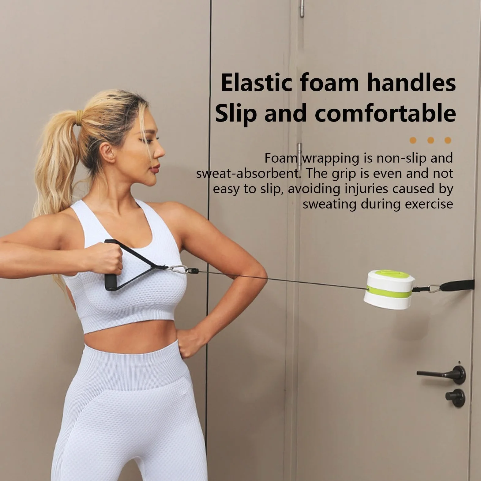 Bandas de ejercicio con asas, herramienta de entrenamiento de antebrazo, entrenador de fuerza de brazo ligero, ejercitador de brazo flexible, entrenador de antebrazo para adultos, mujeres y hombres