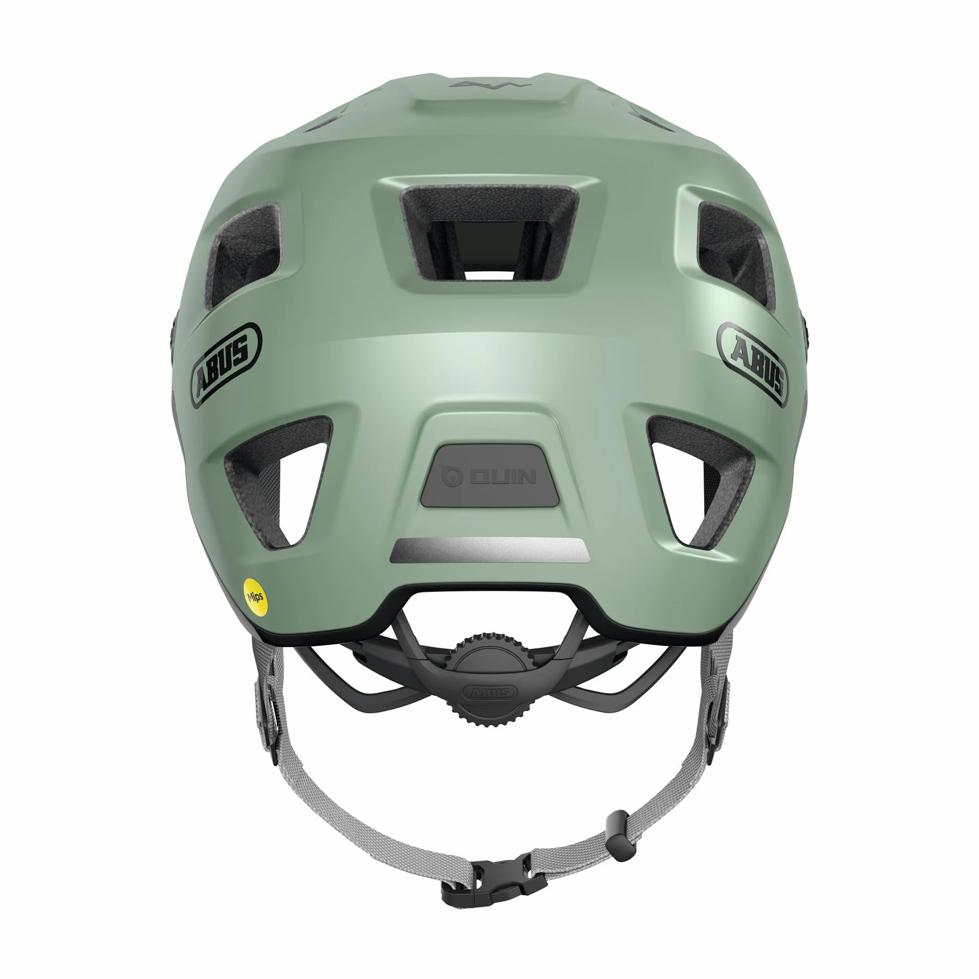 ABUS Casco MTB MoDrop MIPS, Verde, S para Ciclismo | Casco de bicicleta con protección MIPS, sistema ajuste Zoom Spin, con abertura para coleta