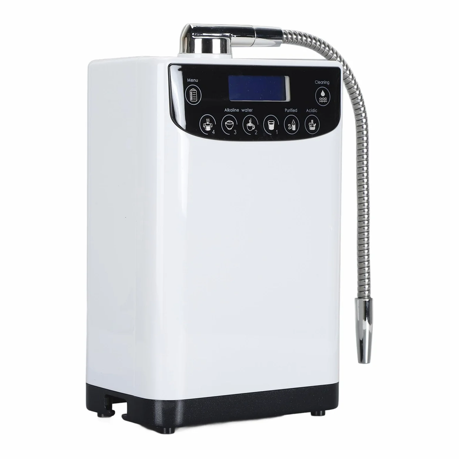 Generador de Agua de hidrógeno: Purificador de Agua Multifuncional Montado en la Pared con Pantalla LCD, Control Táctil y Mensaje de Voz, Ionizador de Agua (Enchufe de la UE)