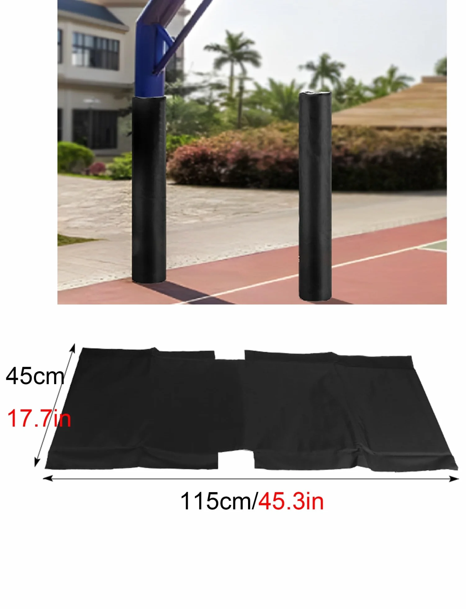 Genérico Protector Universal for Postes de canastas de Baloncesto y Entrenamiento de MMA, Funda Protectora contra Impactos en 4 Lados, Almohadilla de Seguridad for Exteriores Apta