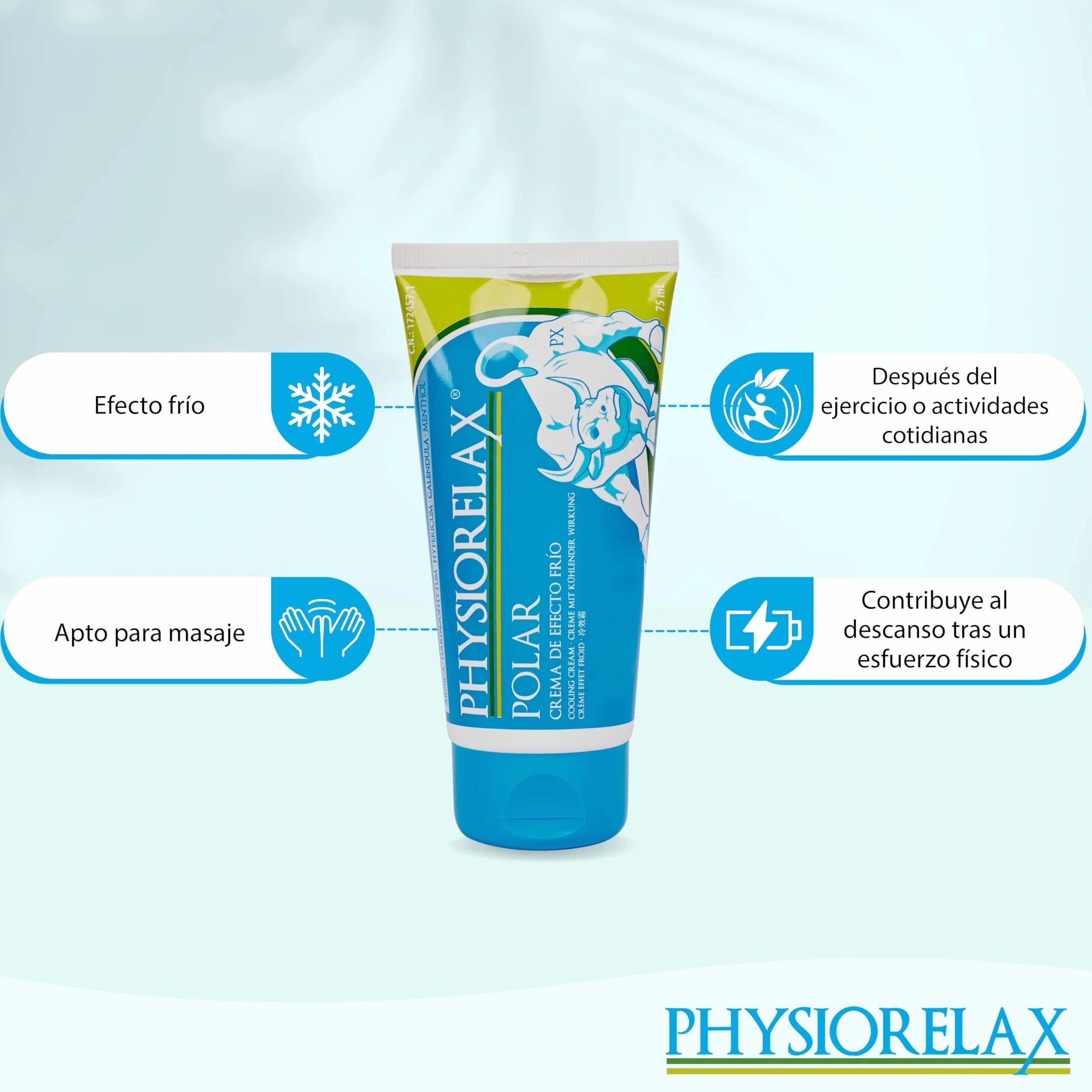 Physiorelax Polar Crema para masaje Efecto Frío 75 ml