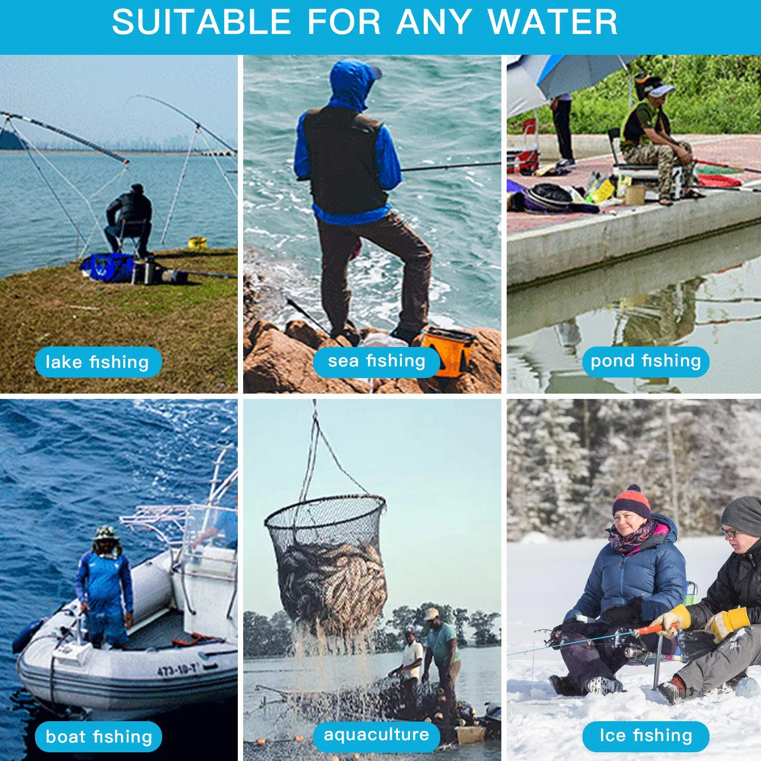 Cámara de pesca subacuática 4,3 pulgadas IPS para pesca en hielo, río y barco