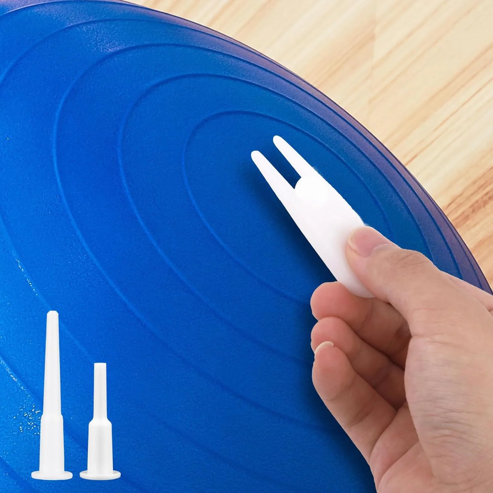 8 Piezas Kit De Repuesto Para Tapón De Bola Para Ejercicios, Bola De Yoga, Tapón De Aire, Tapón De Aire De La Bola De Fitness, Con 1 Pieza De Dispositivo De Extracción