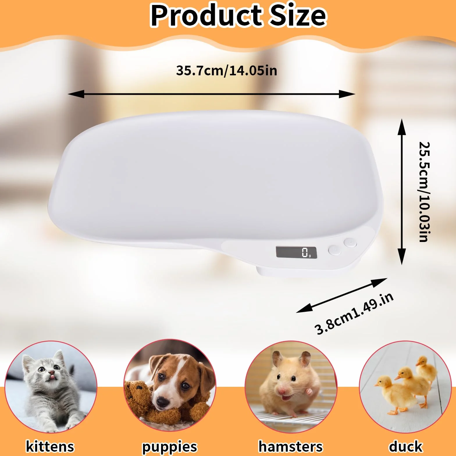 Báscula digital para mascotas 15 kg 4 modos de ponderación