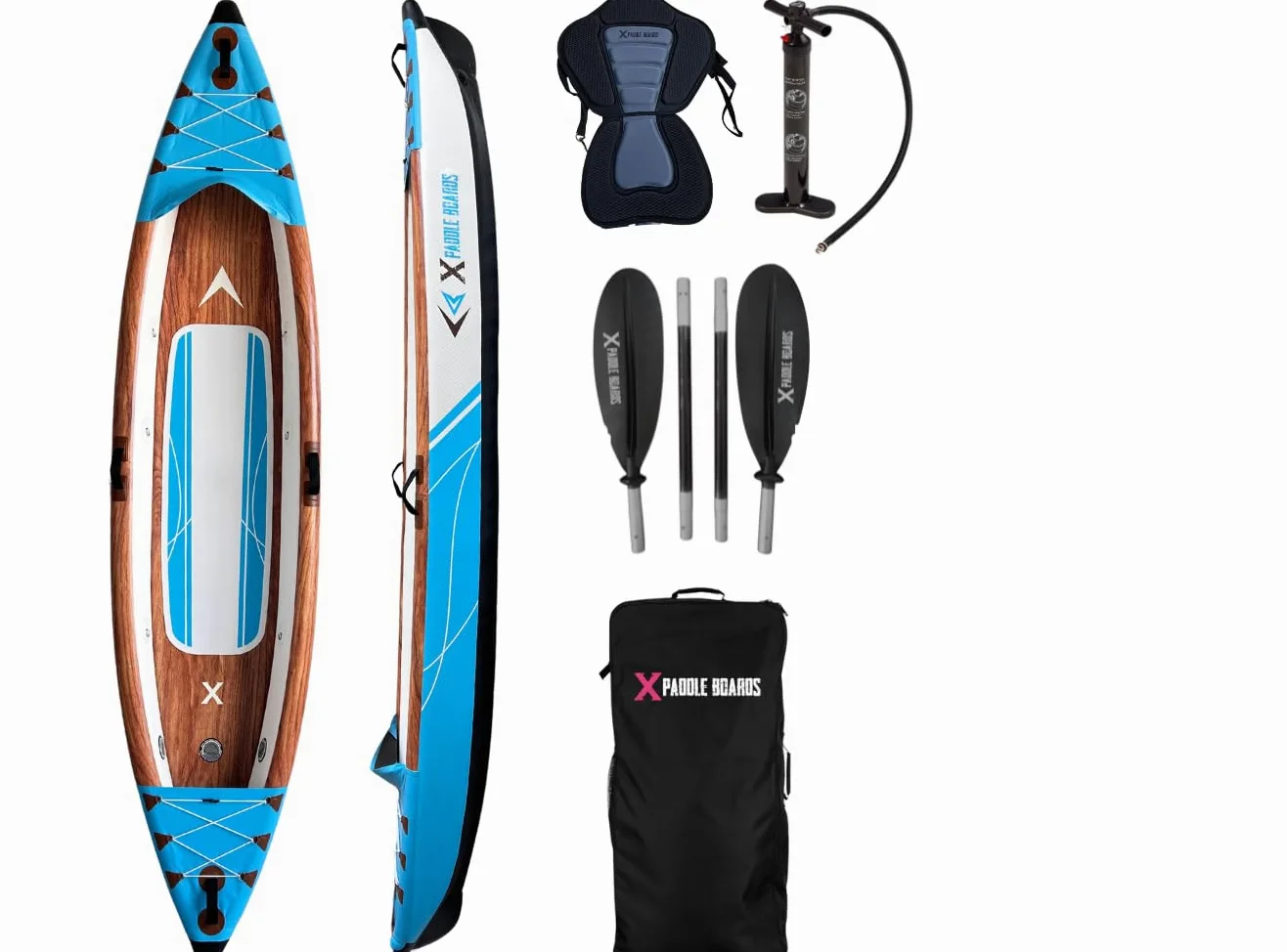Canoa Kayak Inflable 1 Plaza Dropstitch 366 x 75 x 42 cm K-Blue