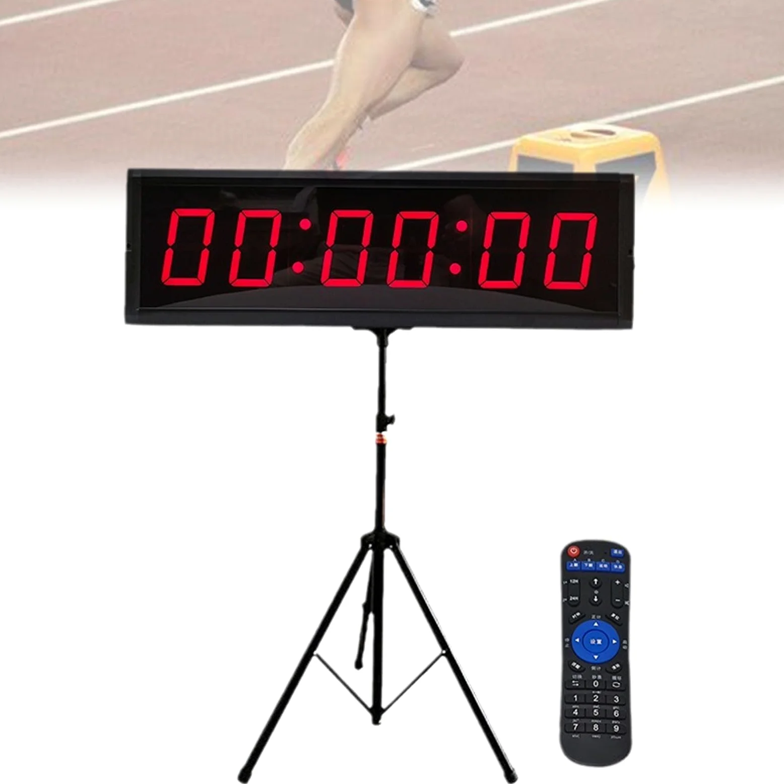 Cronómetro digital con sincronización cíclica, 20 grupos de memoria de datos, ángulo de visión de 120°, ideal para deportes y actividades de fitness
