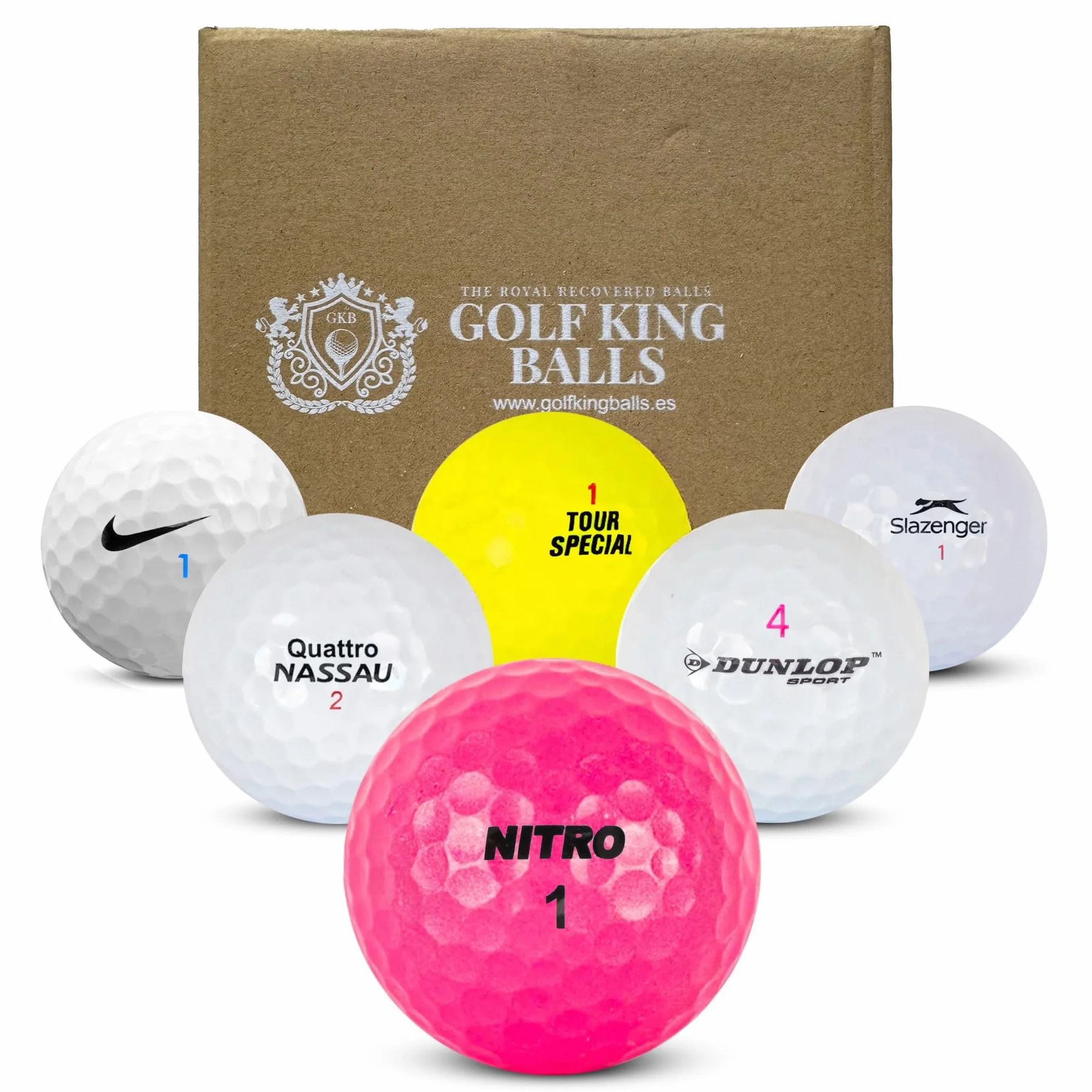 Pelotas de Golf Recuperadas 50 Unidades Mezcla de Marcas Económicas