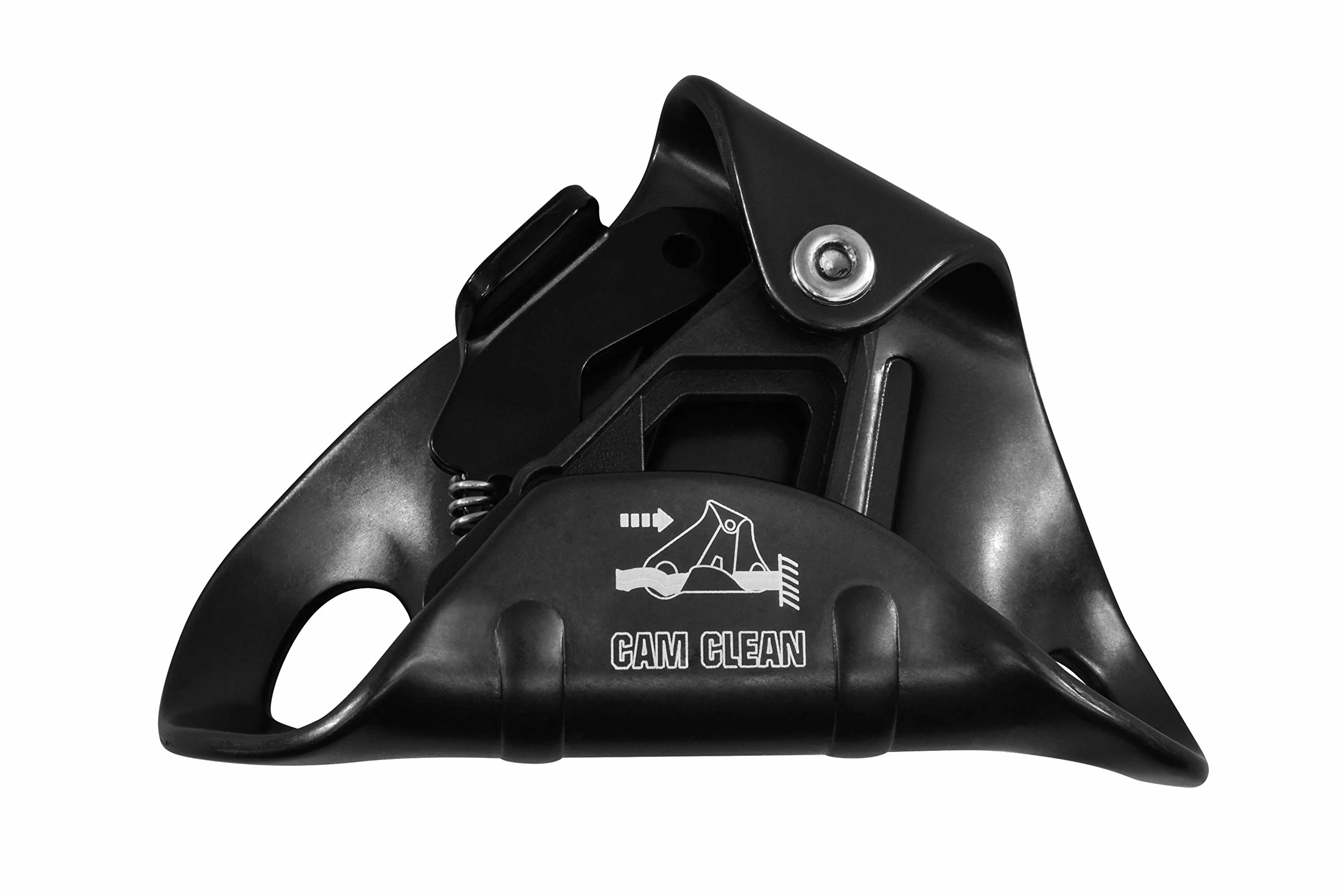 KONG. CAM Clean. Bloqueador ventral Compacto. Eficaz sobre Cuerdas enloquecidas o heladas. Ligero. Cuerdas de 8 – 13 mm. Sistema antirretorcimiento de la Leva. Certificado CE. Fabricado en Italia