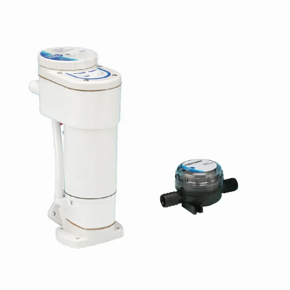 BTK - Kit de conversión y transformación de bomba de mano eléctrica Jabsco 29200-0120 - Recambio fácil blanco - Servicios higiénicos - Aspirador de agua de mar para enjuague de inodoros