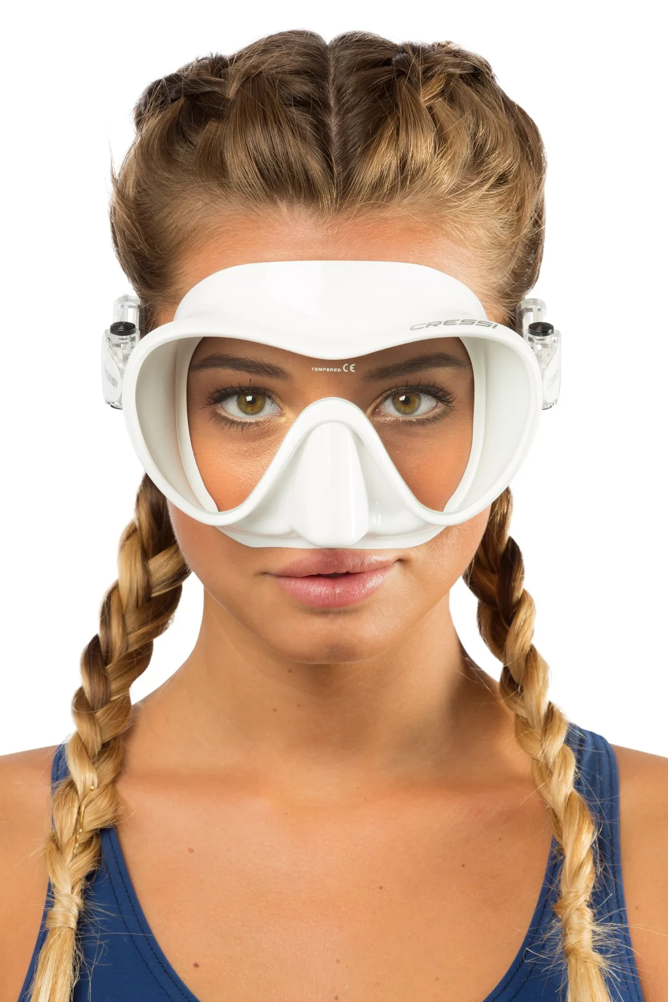 Cressi F1 Mask Máscara Monocristal Tecnología Frameless, Unisex, Blanco + Mexico Tubo De Snorkel, Unisex-Adult, Transparent