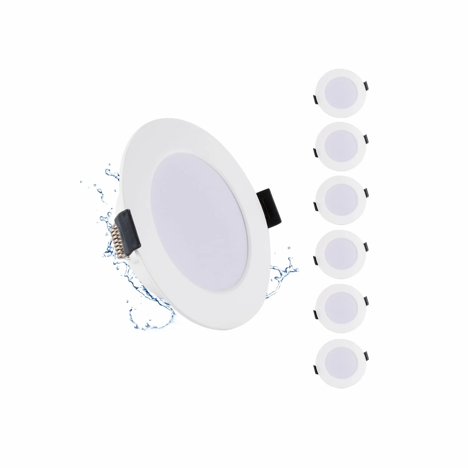 LED Techo Empotrable 220V 5W Ojos de Buey 450LM Blanco Cálido 3000K Downlight ø75-90mm
