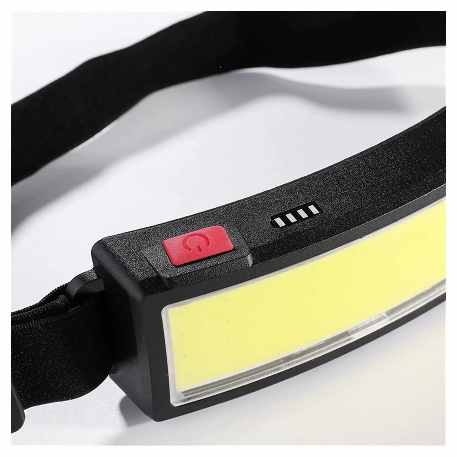 MyrRhe Linterna Frontal LED COB Recargable por USB: 3 Modos, Ideal para Senderismo y Acampada, Opciones de Colores Vibrantes