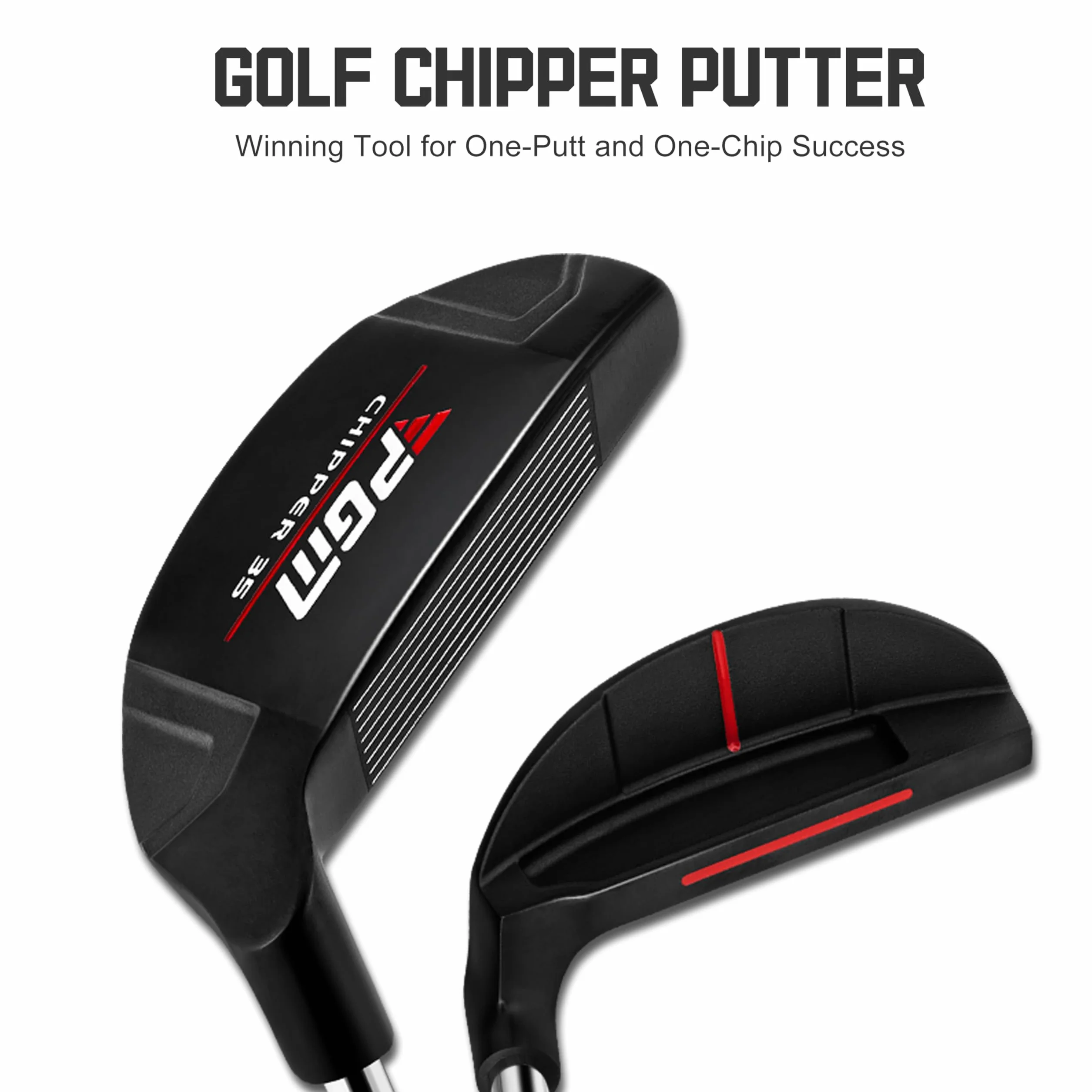 PGM 43° Premium Golf Chipper - Cuña de corte para diestros y zurdos, para hombre y mujer, juego corto preciso, mejora tus golpes cortos, club de golf con loft alto