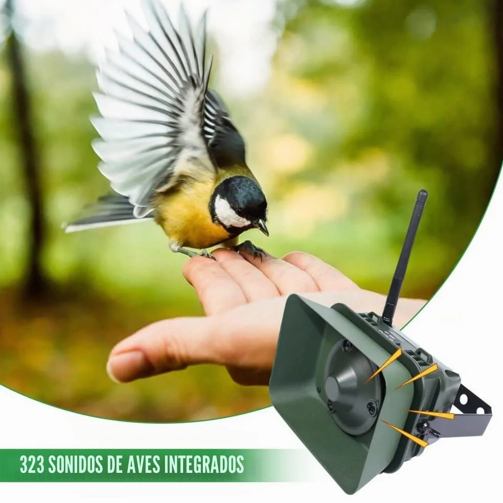 DONGKER Llamada electrónica del depredador, 60W MP3 electrónico del pájaro que llama impermeable con 323 llamadas de aves para los cazadores