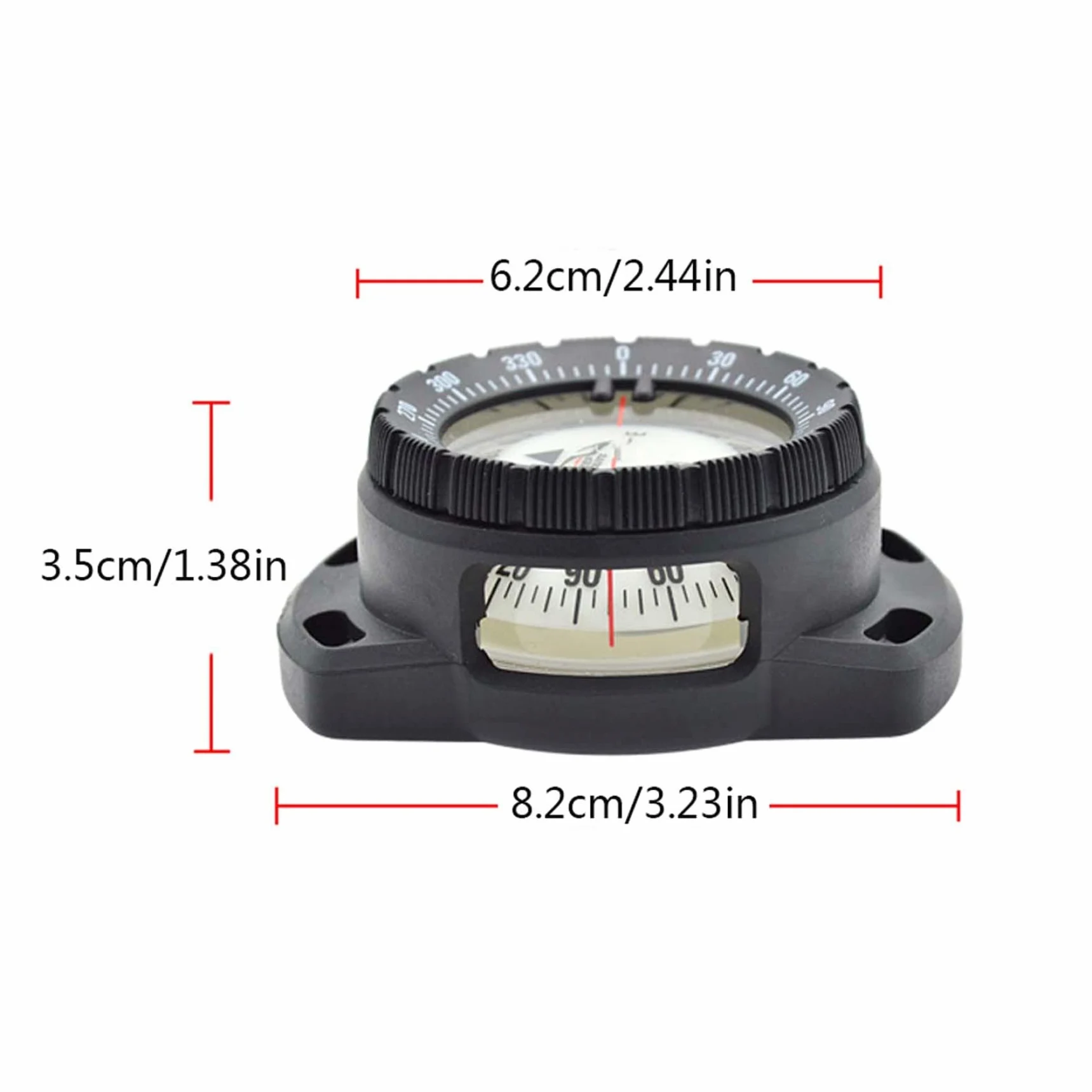 Brújula de buceo Surfing Luminoso bajo el agua Brújula de muñeca de 50 m Visión nocturna Brújula de navegación impermeable con pulsera elástica Brújula Correa de reloj Brújula Brújula de buceo Brújula