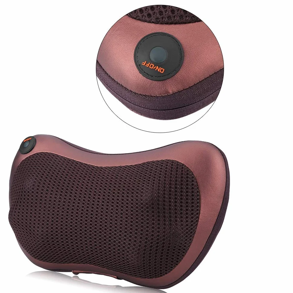 Estink Cojín de Masaje Shiatsu para Espalda, Hombros y Cintura, con Protección Contra Sobrecalentamiento, Apagado Automático, Café