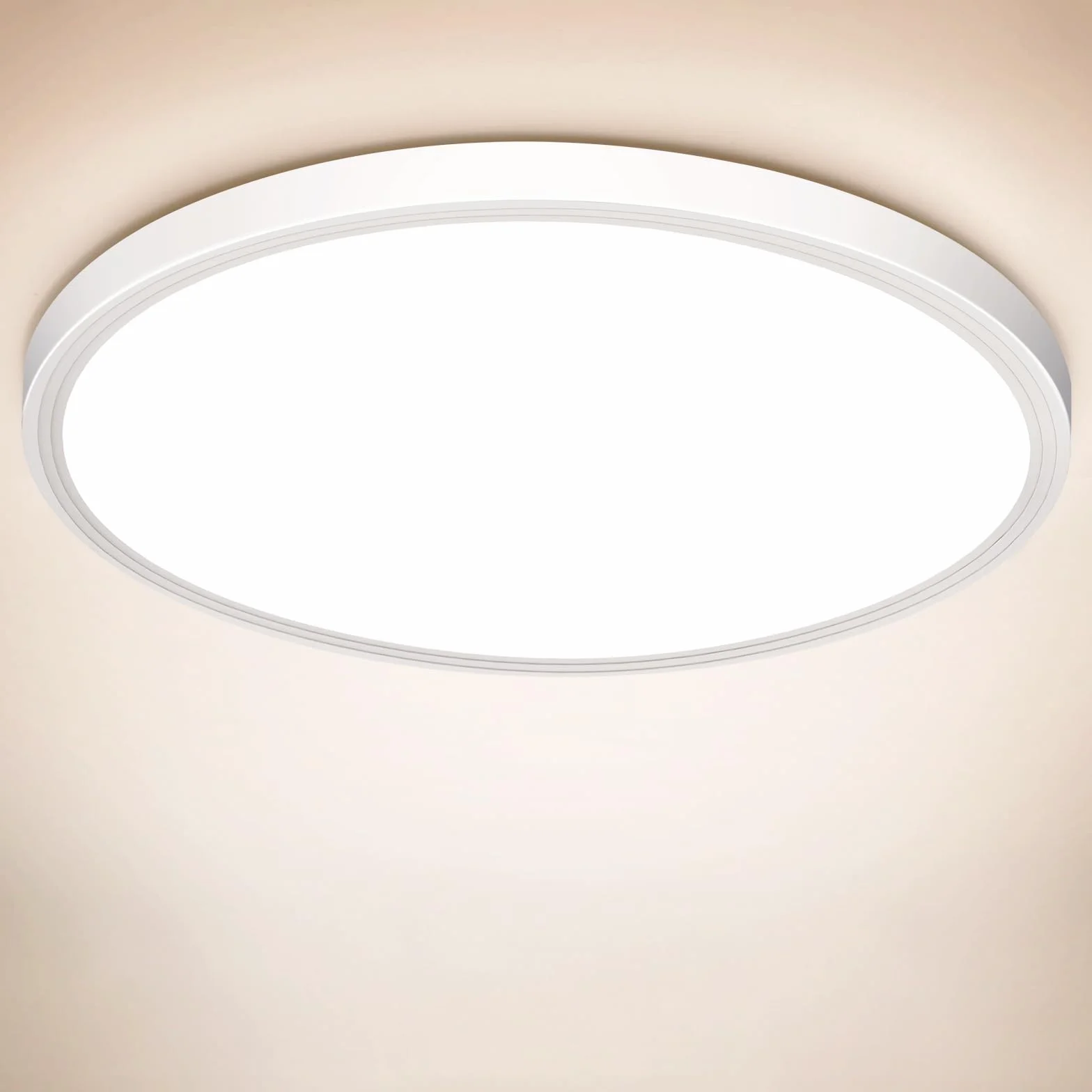 Plafon LED Redondo 18W 1600LM 3000K IP44 Ø22CM Lámpara de Techo Baño Cocina Interior