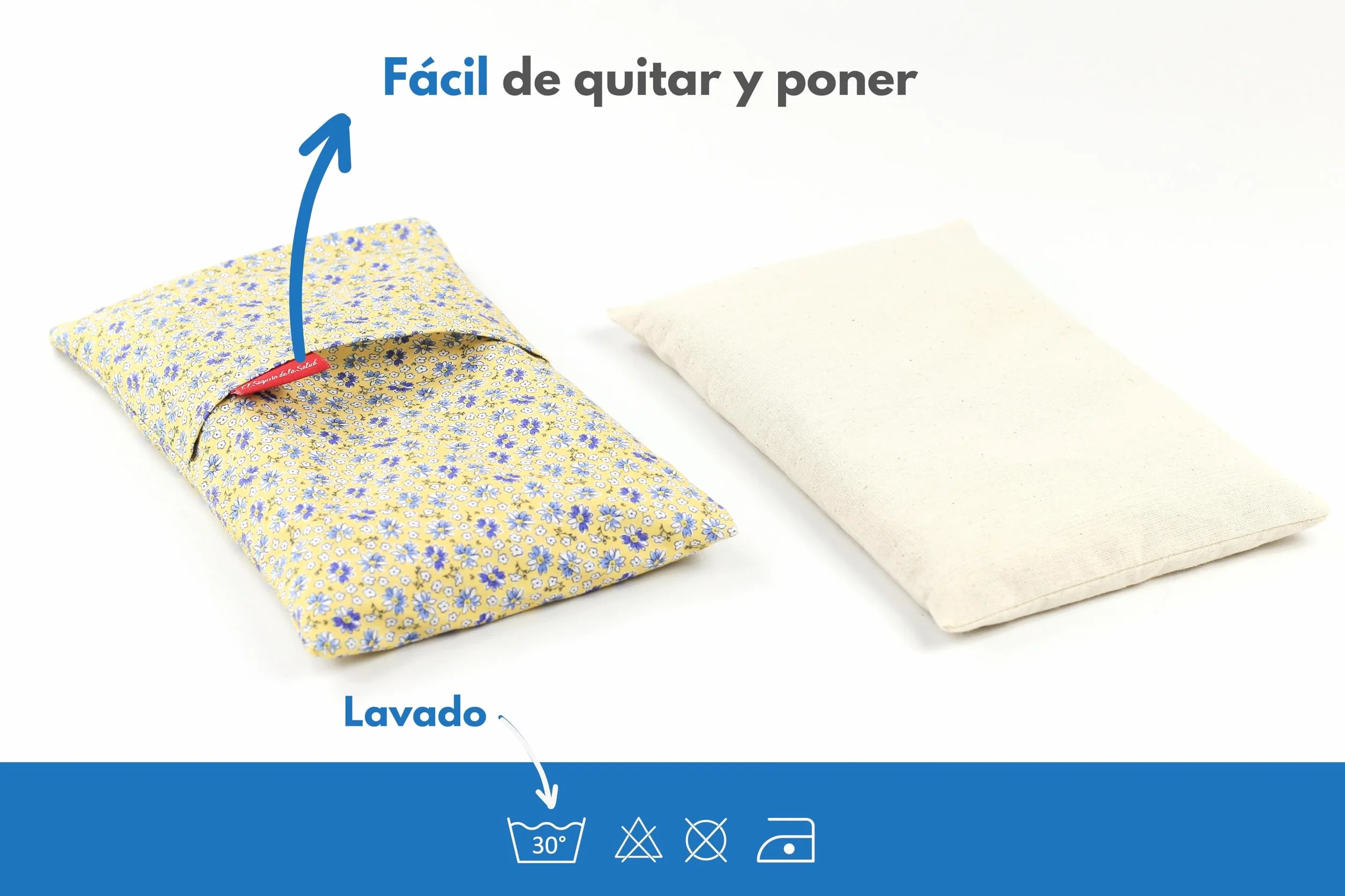 Saco Térmico de Semillas Lavanda Aroma Calor Seco Natural 100% Algodón 23x15x2 cm
