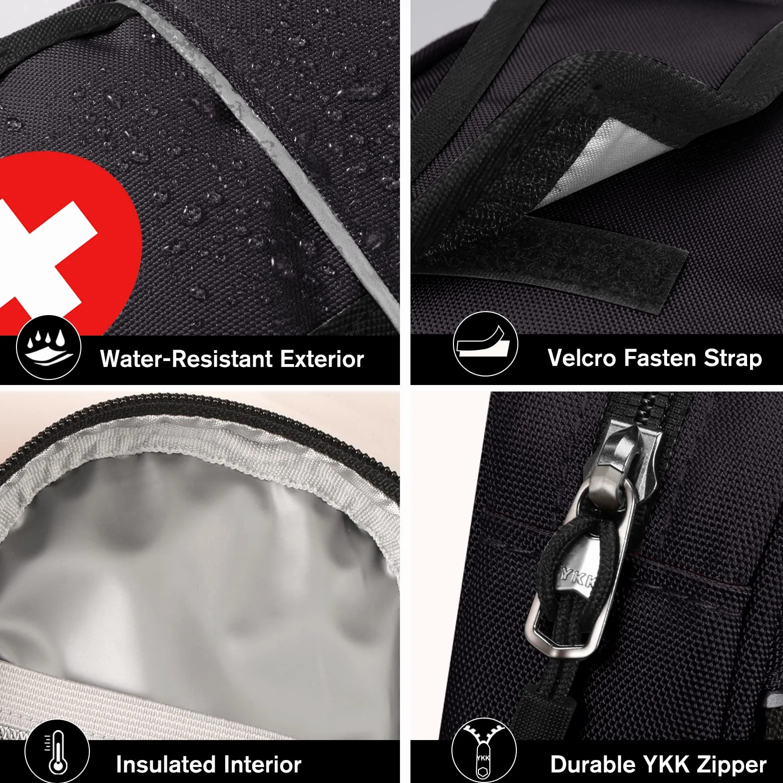 SITHON Bolsa de Medicamentos Aislada, Organizador para Auvi Q, Spray Nasal, Inhalador, Accesorios Médicos, Negro