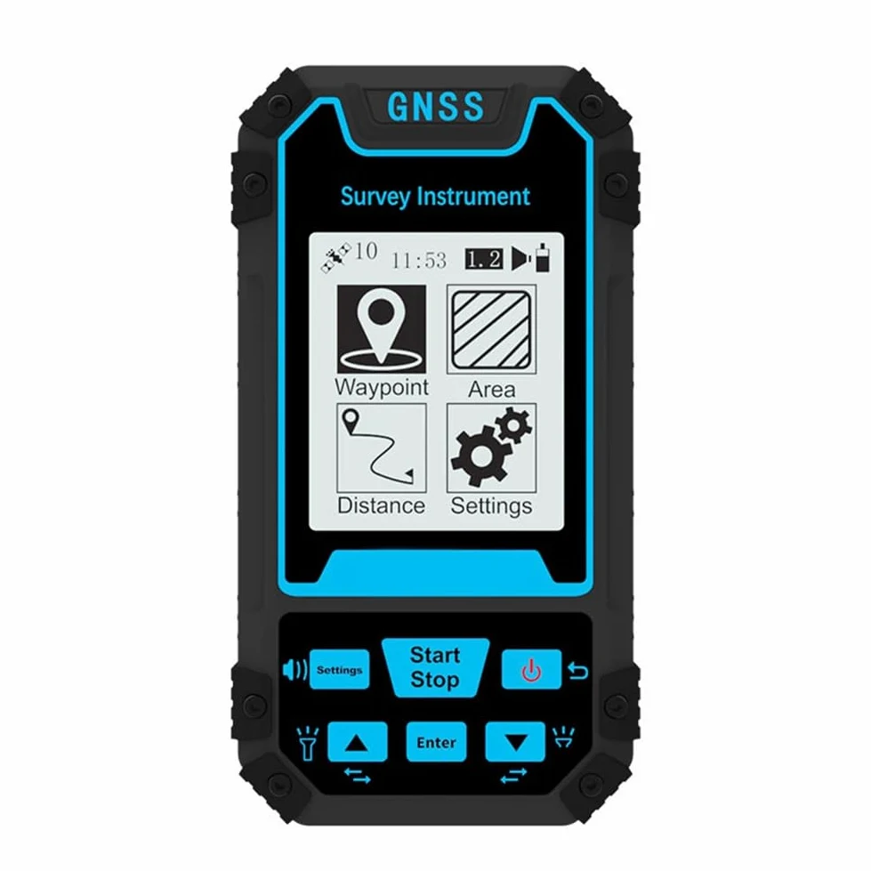 Instrumento de Medición de Área GPS Profesional Recargable GNSS para Encuestas de Terreno Medición de Distancia en Pendiente de Montaña