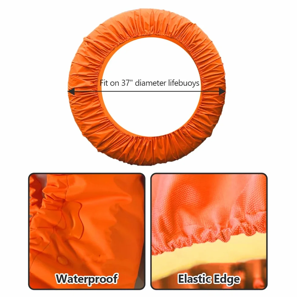 Cubierta de boya salvavidas para anillo de barco, fundas protectoras para alberca, accesorios de arañazos y rozaduras, 37 pulgadas de diámetro