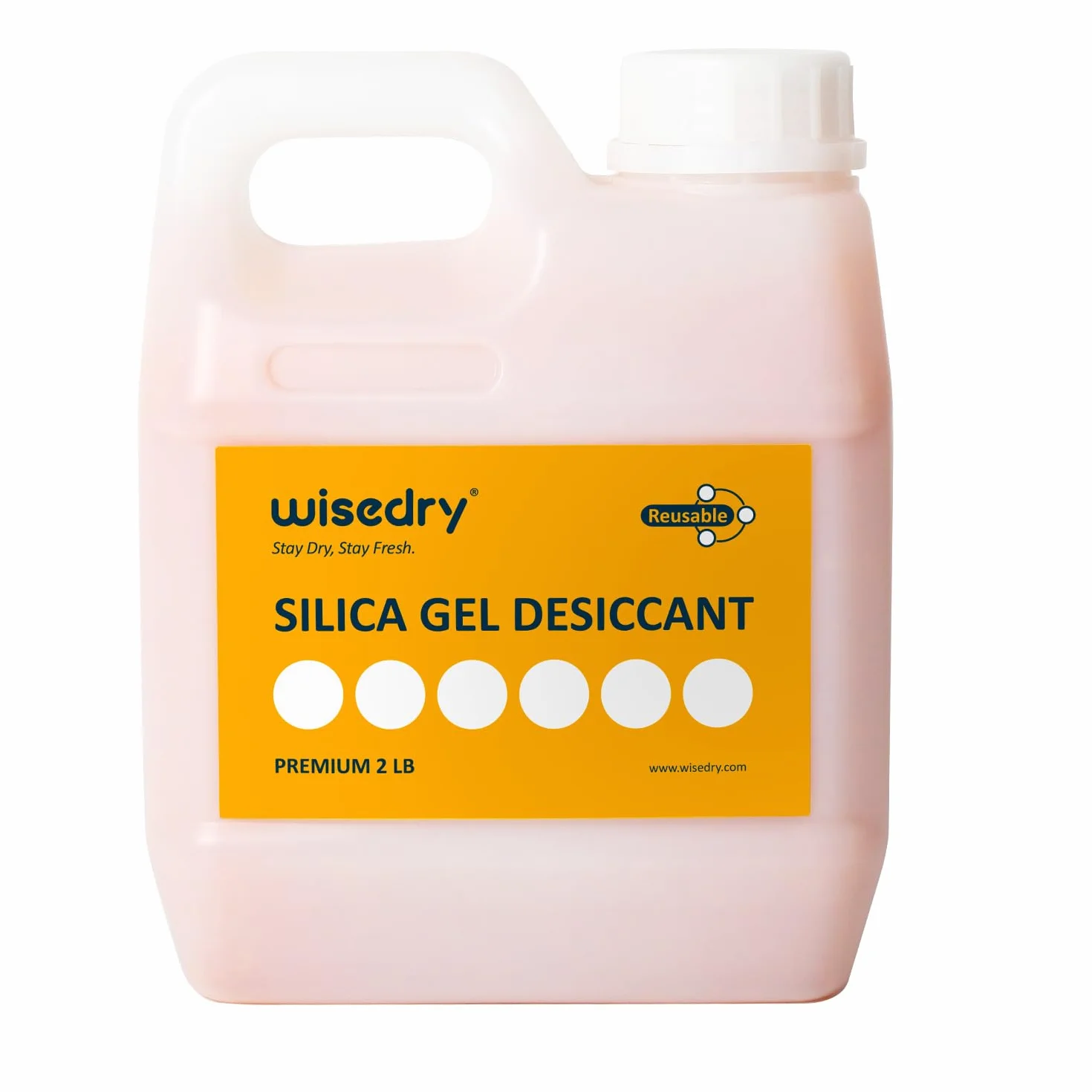 Wisedry Perlas Desecantes de Gel de Sílice Reutilizables 0,9kg Indicación de Color Naranja a Verde 2-4 mm