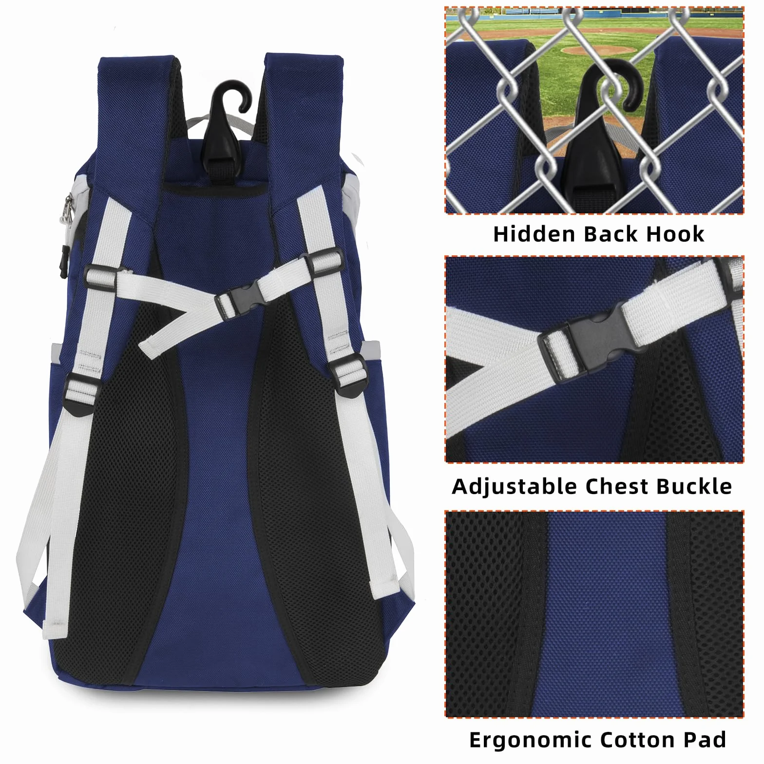 KINGSLONG Mochila de Baloncesto Bolsa para Equipo con Compartimento para Pelotas y Zapatos