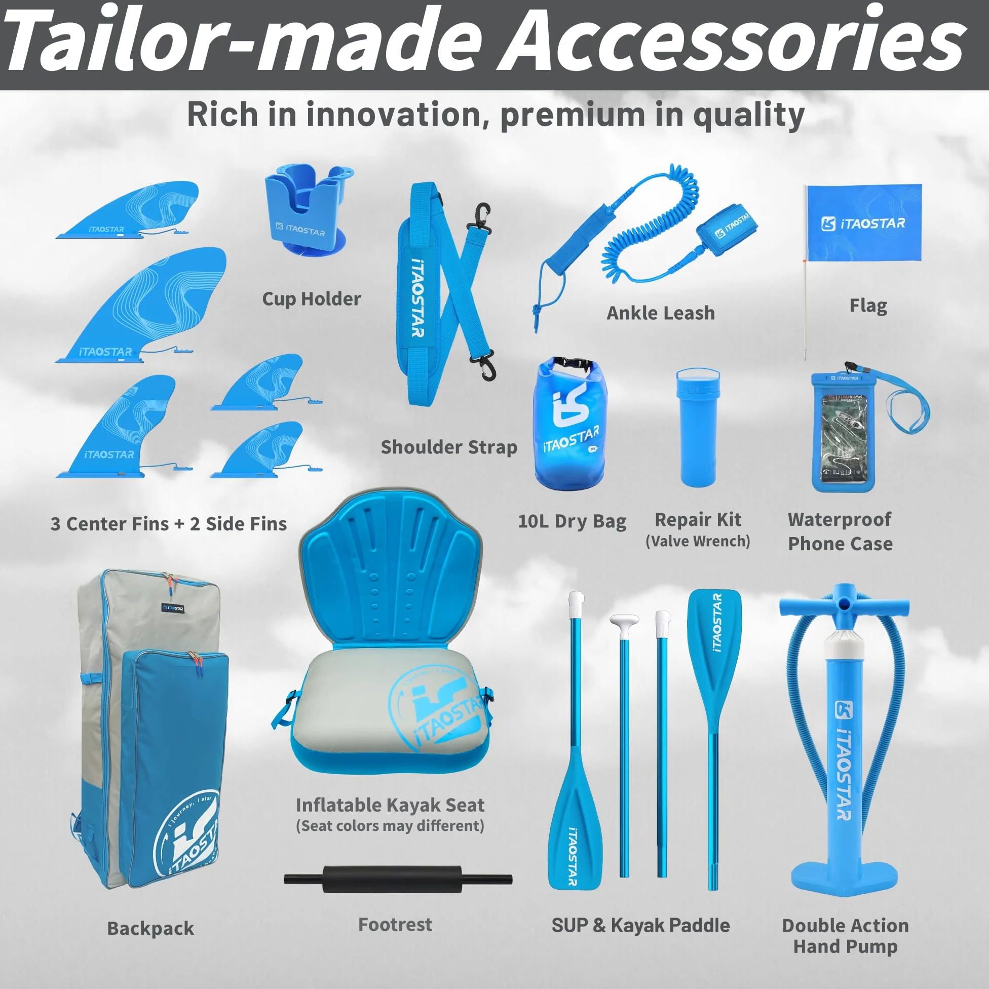 iTAOSTAR Journey - Tabla de remo, 351 cm, 335 x 86 cm o 335 x 89 cm, extraancha, todo en uno, aletas personalizadas, hinchable, estable, para adolescentes y personas adultas de todos los niveles