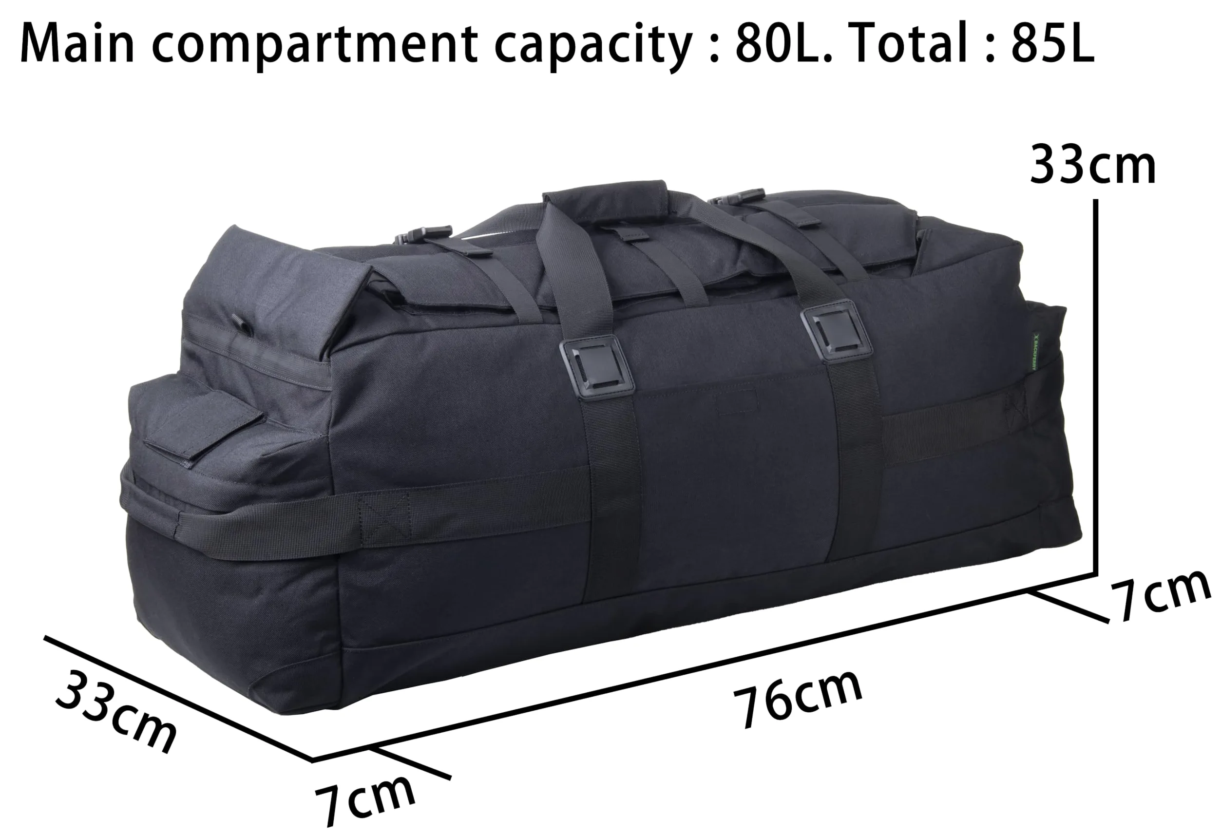 Mochila Militar Grande de Lona táctica para Equipo de Campo, Bolsa de Lona de 85 L