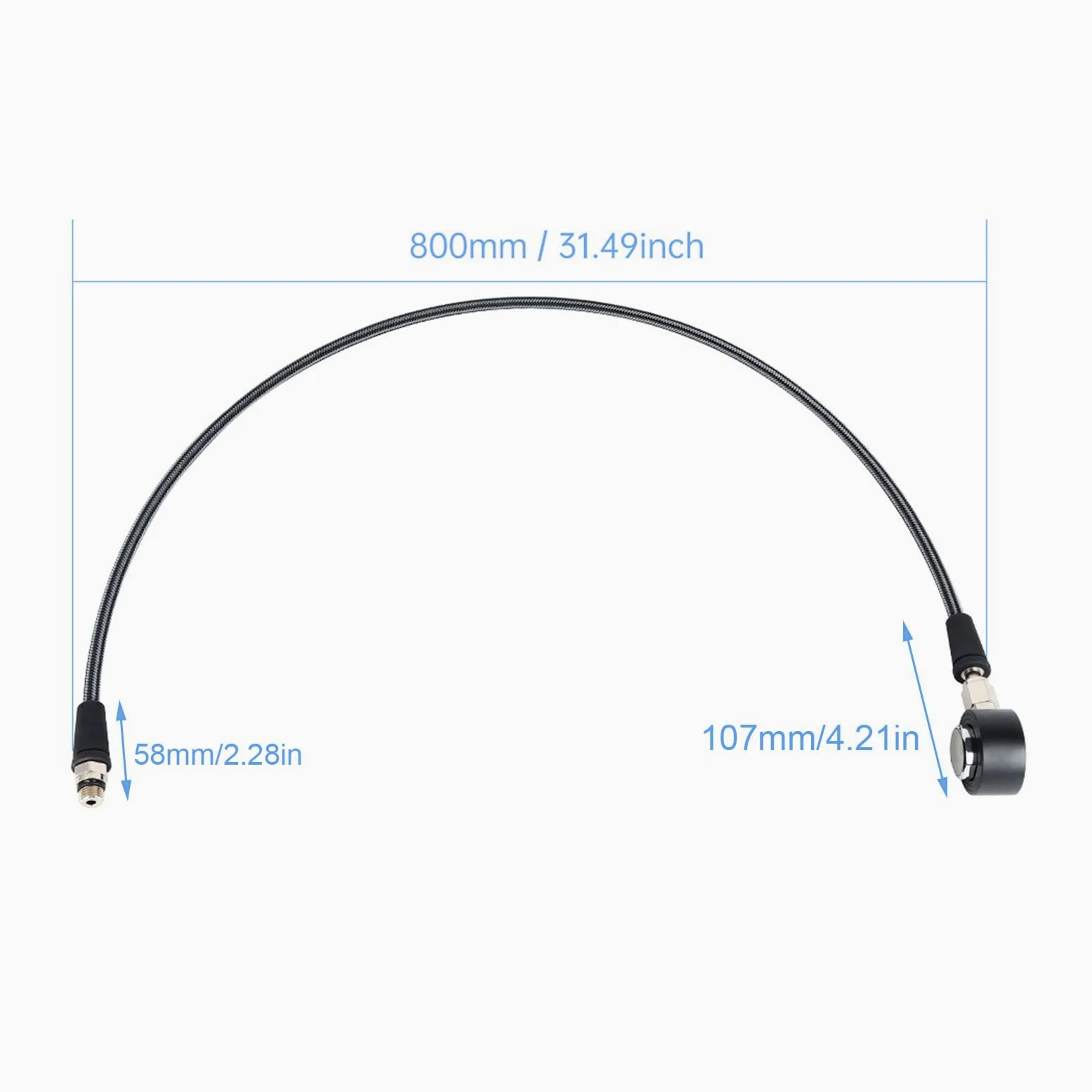 aqxreight Manómetro de Buceo, Instrumento Sumergible Profesional con Rotación de 360 ​​Grados y Pantalla Luminosa, Manguera de Fibra de Carbono y Construcción de Aleación de Aluminio, Compatible con