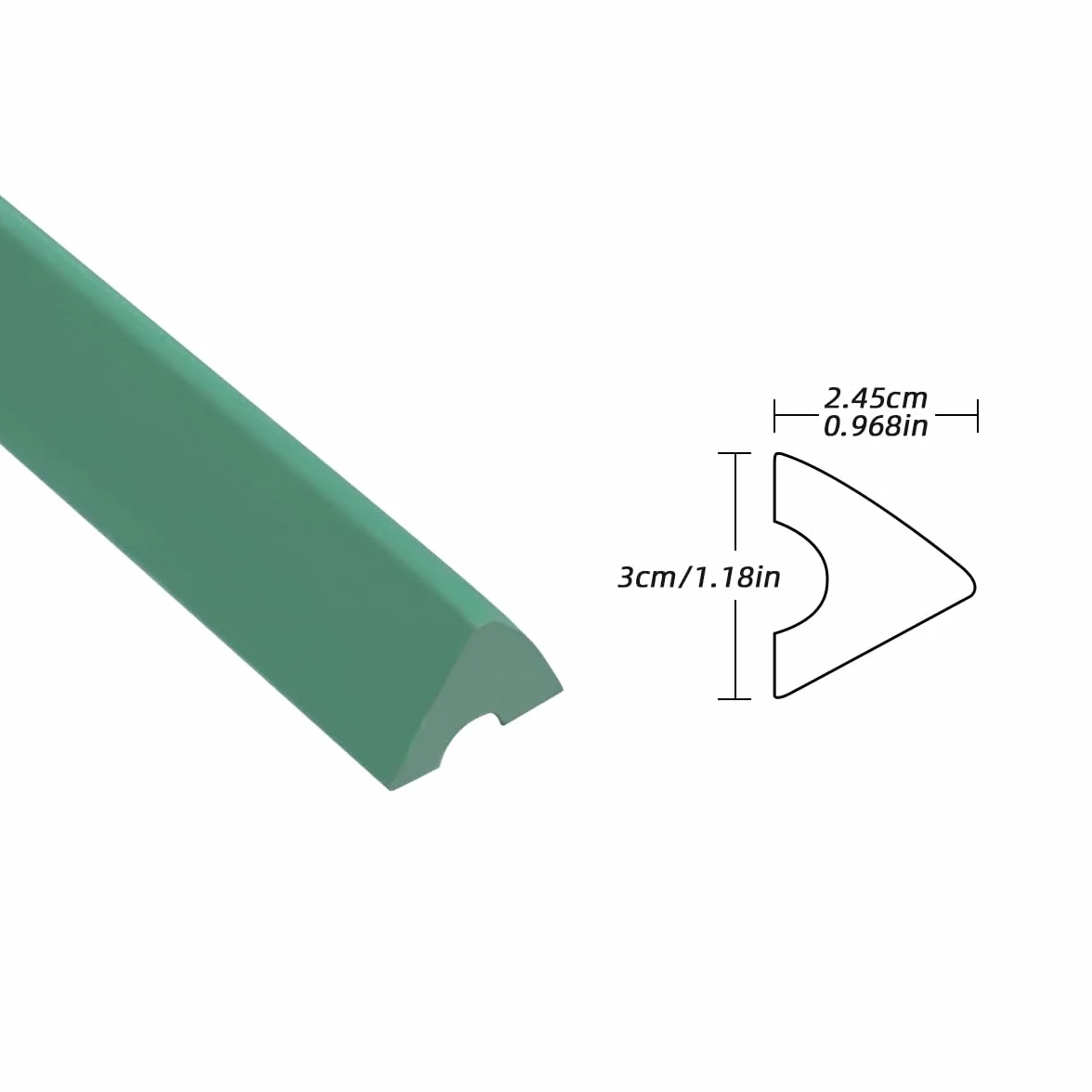 PolyMath Billiards K66 Juego de 6 protectores de goma para riel de mesa de billar 7/8/9 pies 12-3 mm