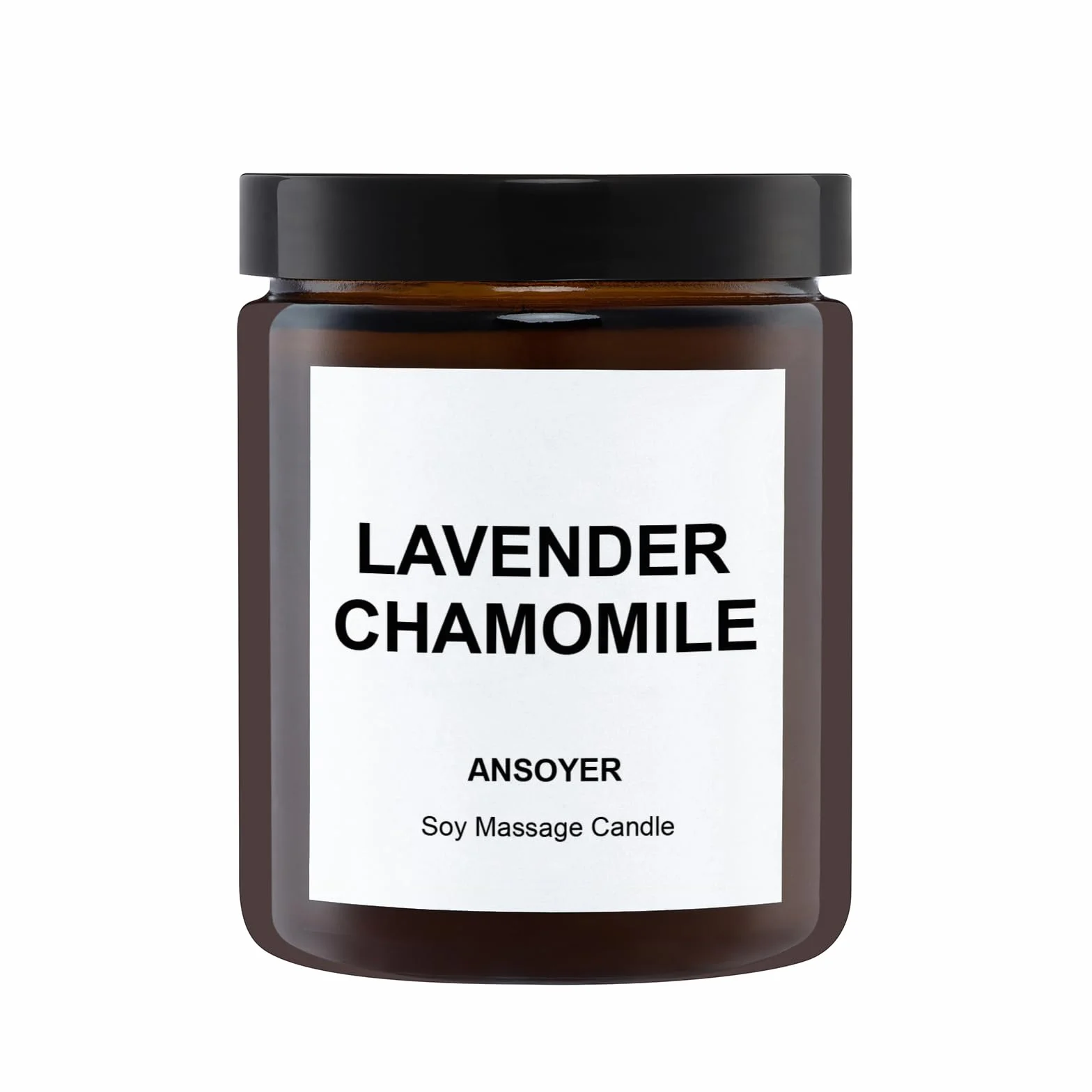 ANSOYER Vela de Masaje 200g Hidratante Nutritiva Spa Aromaterapia Relajación Lavanda Manzanilla