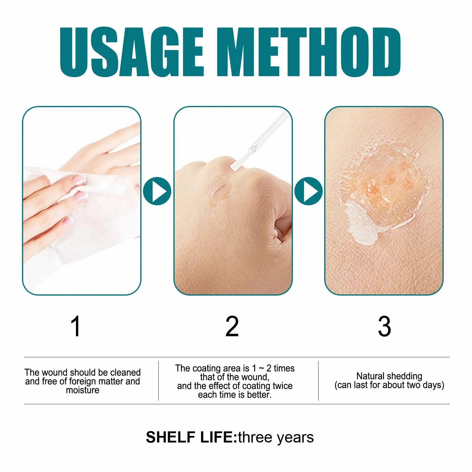 Yeso líquido para heridas, vendaje líquido de gel impermeable transpirable para cortes menores