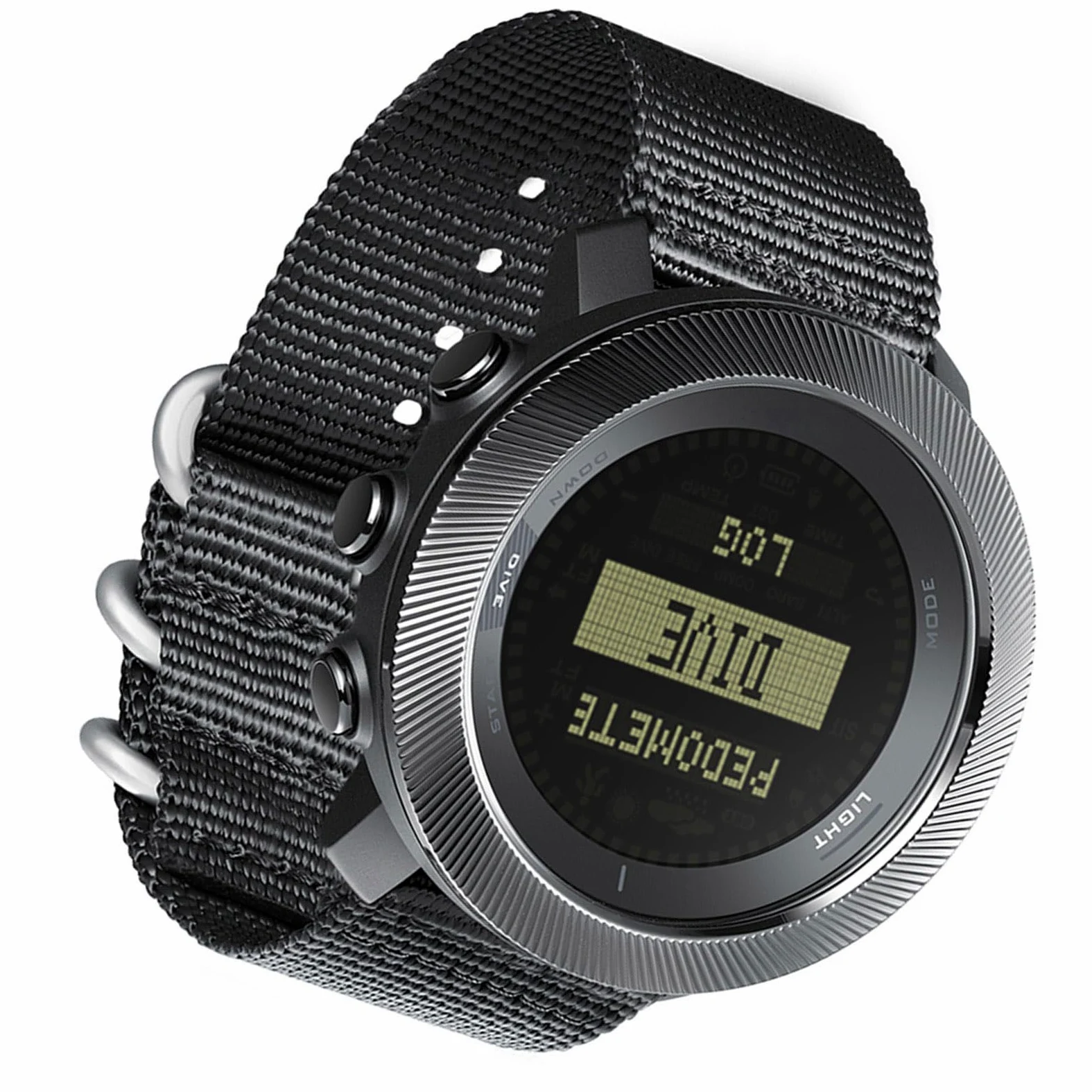 banapoy Reloj Digital para Hombre, Reloj de Pulsera Profesional Impermeable para Natación y Buceo con Retroiluminación LED, Cronómetro, Brújula y Profundidad de 100 M, Resistente a la Lluvia Alarma