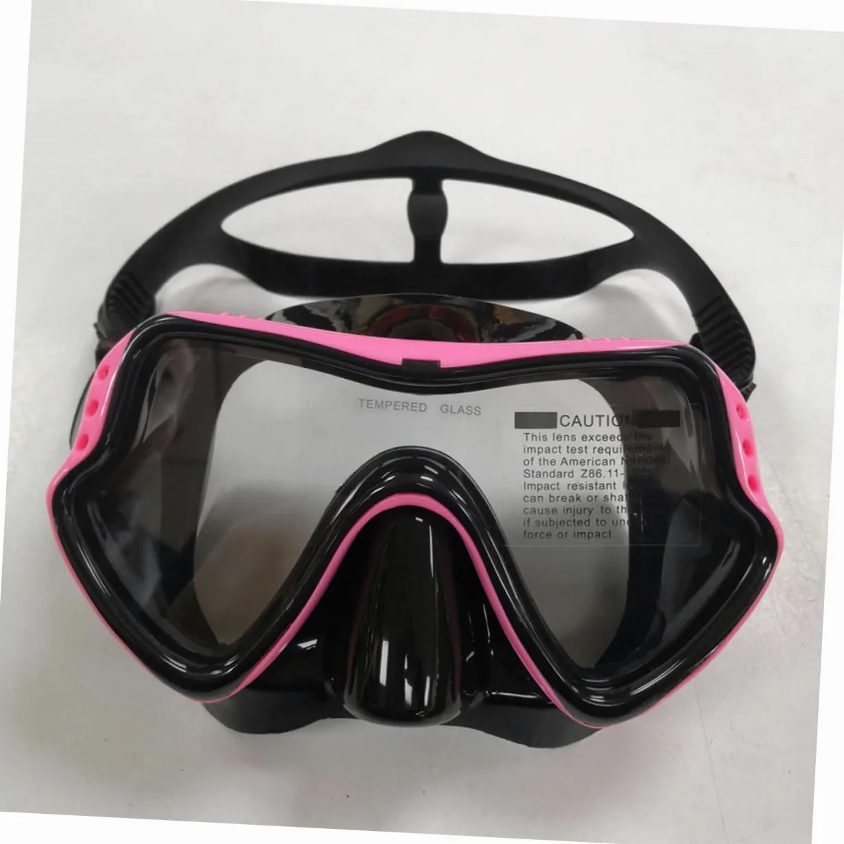 Gafas de Snorkel para Niño, Máscara de Buceo de Silicona Rosa | Diseño de Ventana Única, Orificios de Drenaje Unidireccionales, Cinta Elástica Alta, Facilita la Entrada de Aire