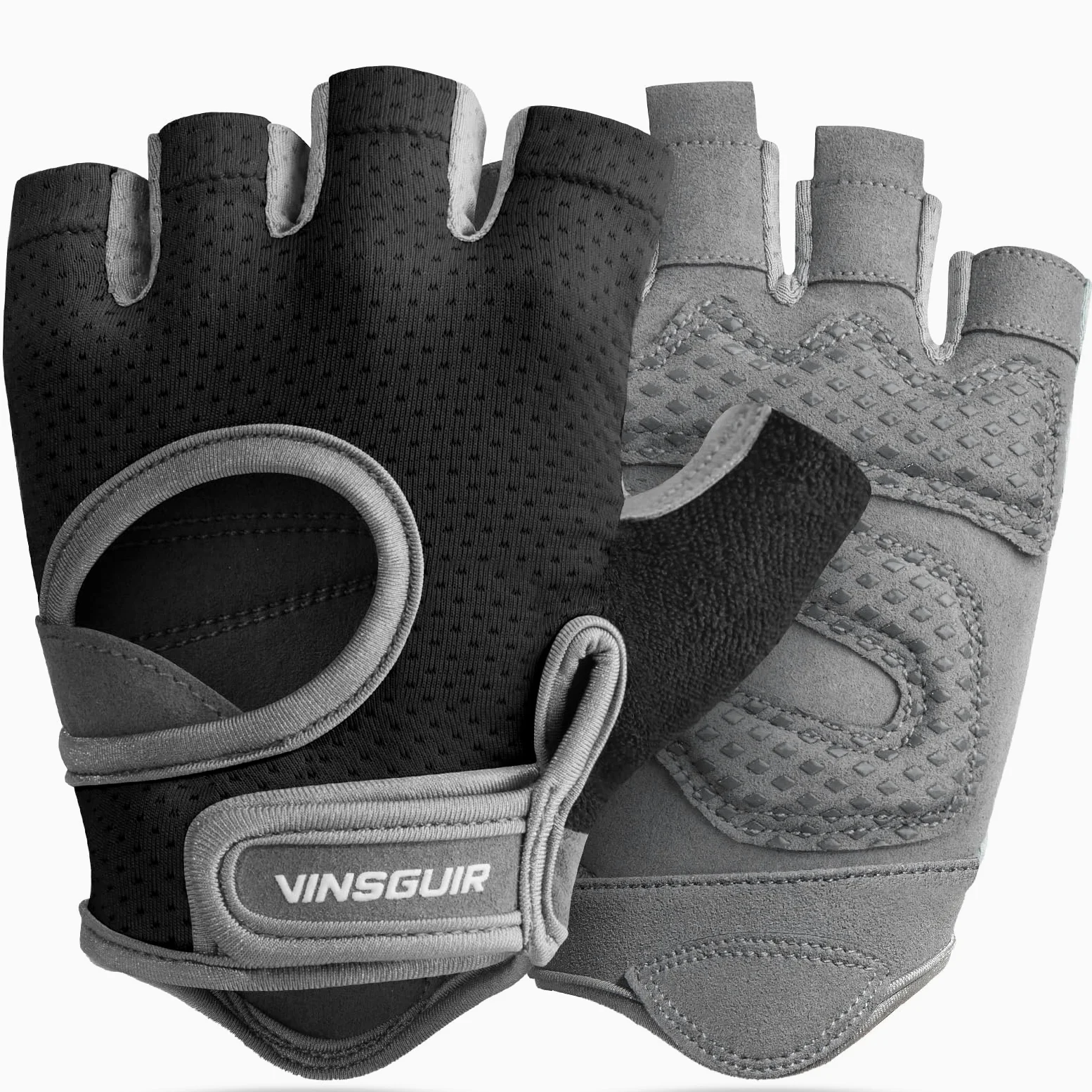 VINSGUIR Guantes de entrenamiento para mujeres y hombres, guantes transpirables para levantamiento de pesas para ejercicio de gimnasio, fitness, entrenamiento y ciclismo, con excelente agarre y