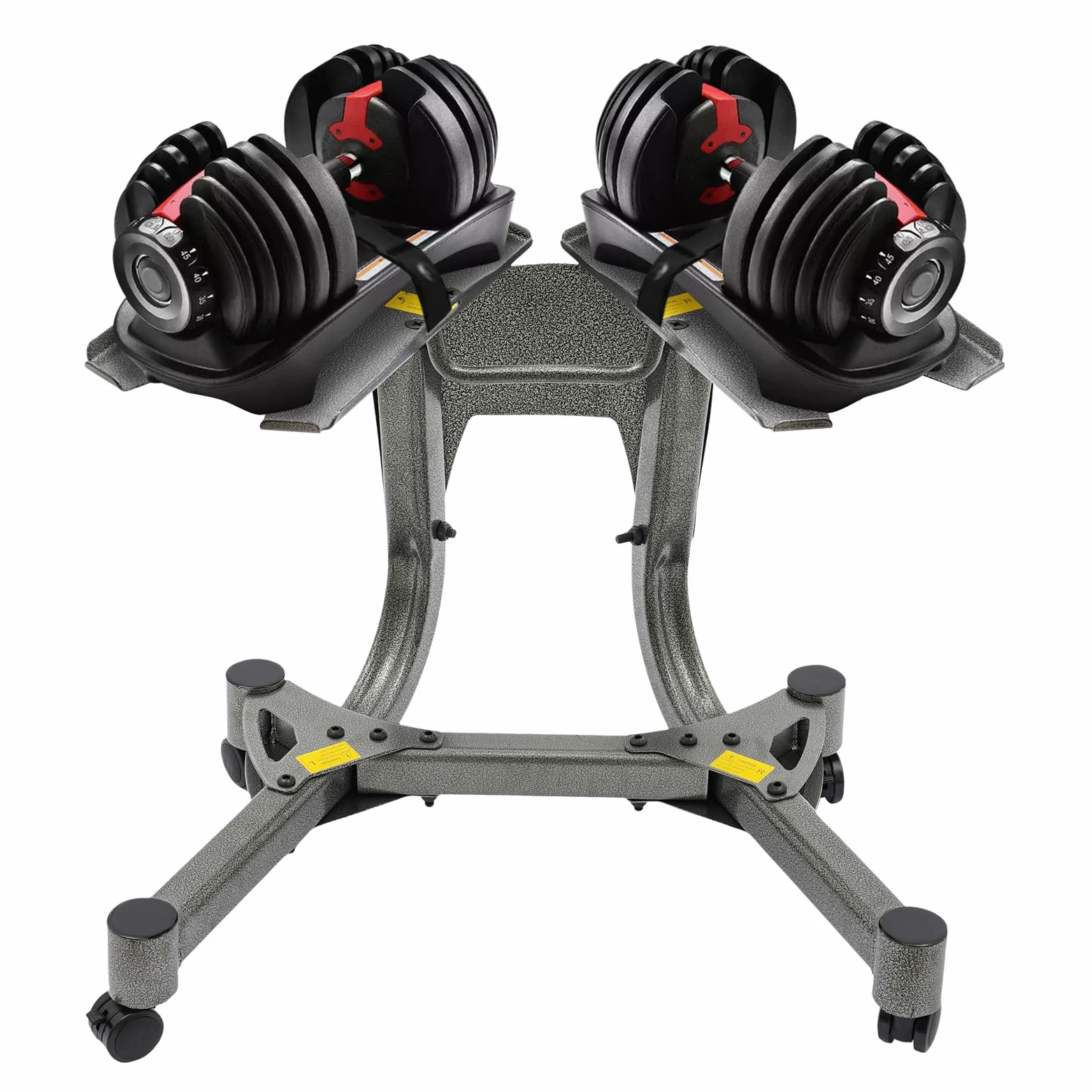 Soporte para pesas de metal con ruedas - Soporte para pesas y soporte de peso | Capacidad de carga de 100 kg, soporte para mancuernas cortas para 552 y 1090 mancuernas ajustables, para casa y gimnasio