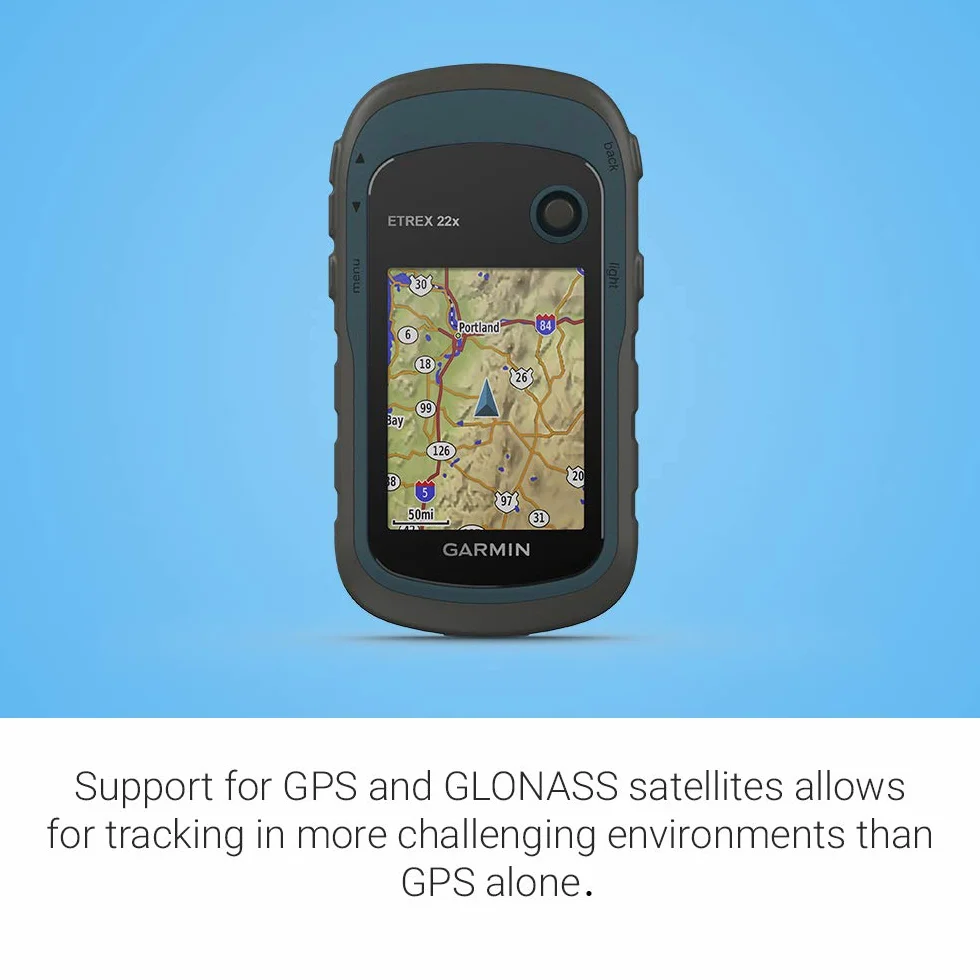 Garmin 010-02256-00 eTrex 22x, navegador GPS de Mano Resistente, Negro/Azul Marino