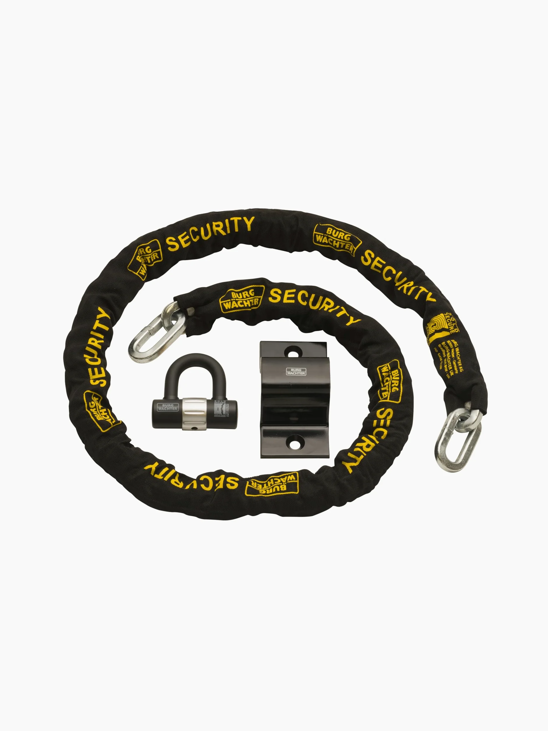 Burg-Wachter - Cadena de seguridad para bicicleta (2 m, 12 mm), color negro